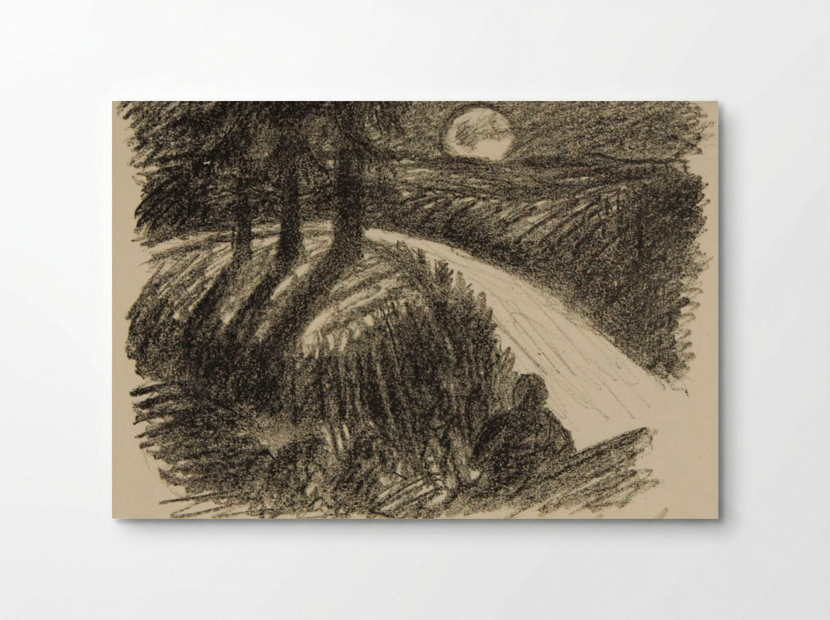 To the Moon 1: Rising Moon - Ernst Barlach - Poster