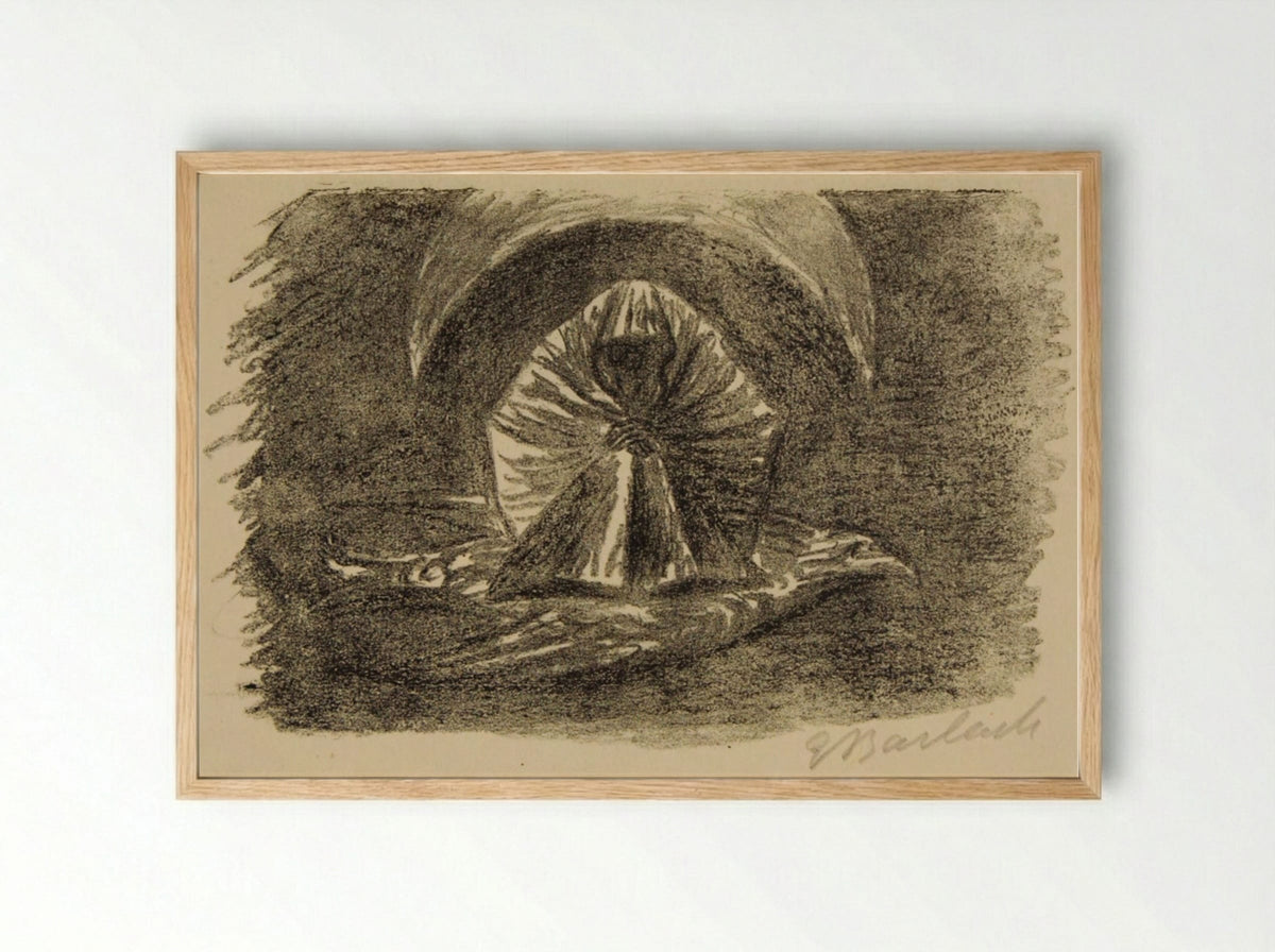 To the Moon 2: Lunar Phantom - Ernst Barlach - Framed Print Wood