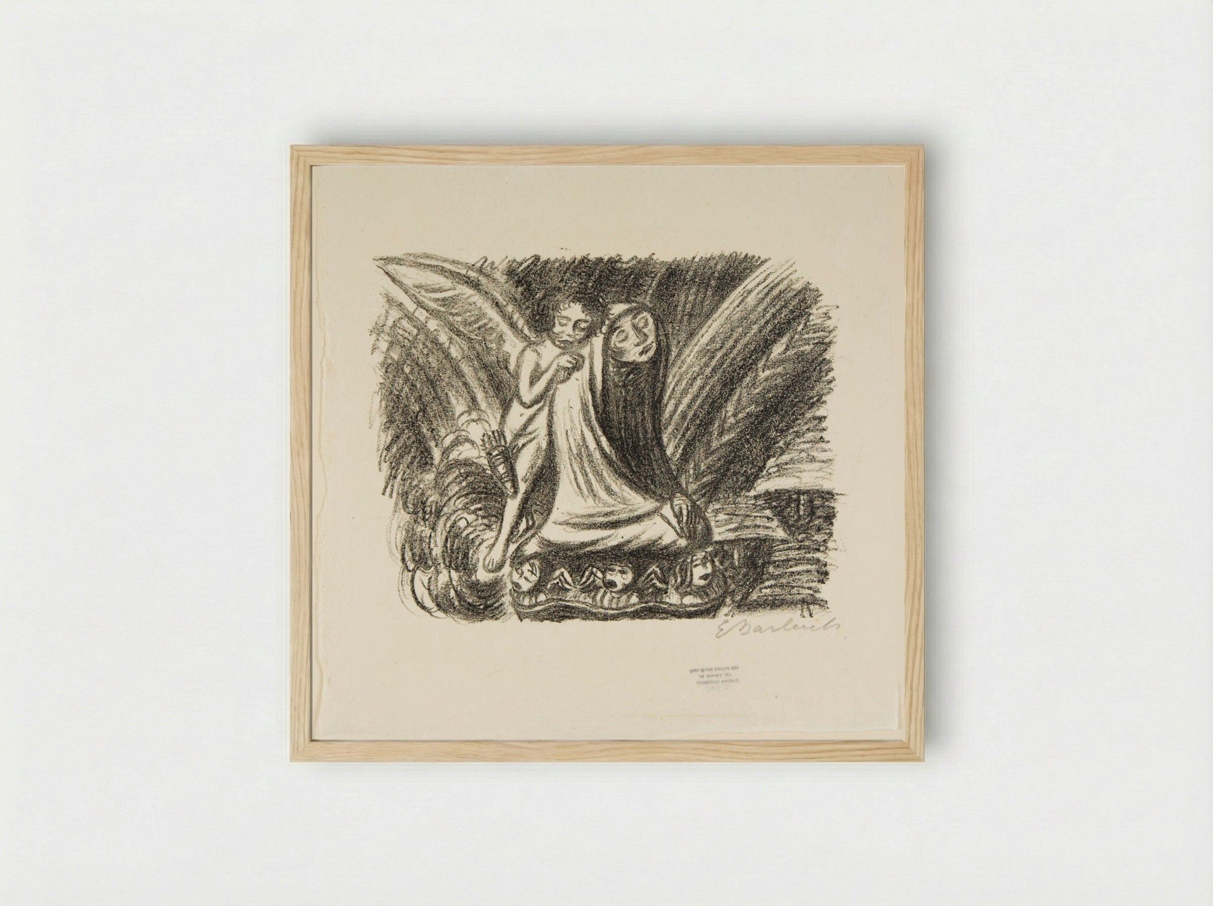 To the Moon 4: Solace - Ernst Barlach - Framed Print Wood