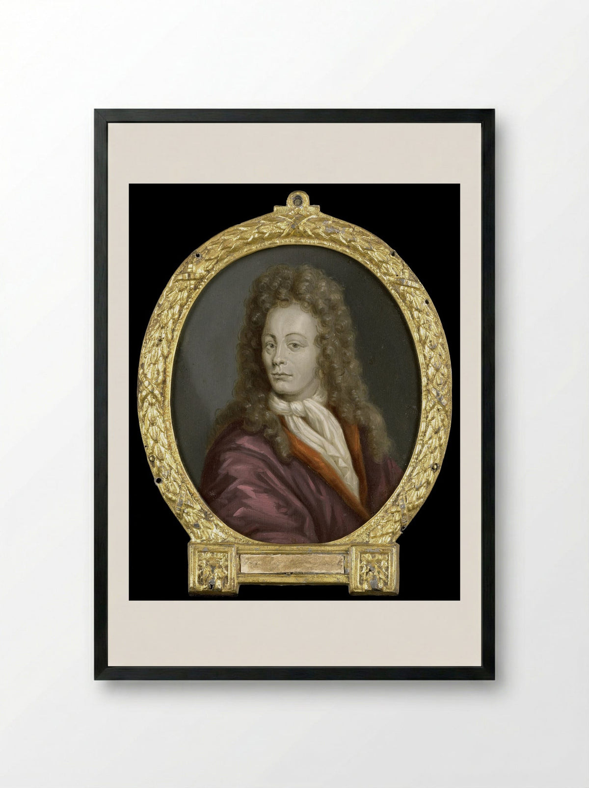 Tobias Gutberleth (1675-1703), Letterkundige te Leeuwarden - Arnoud van Halen - Framed Print Black
