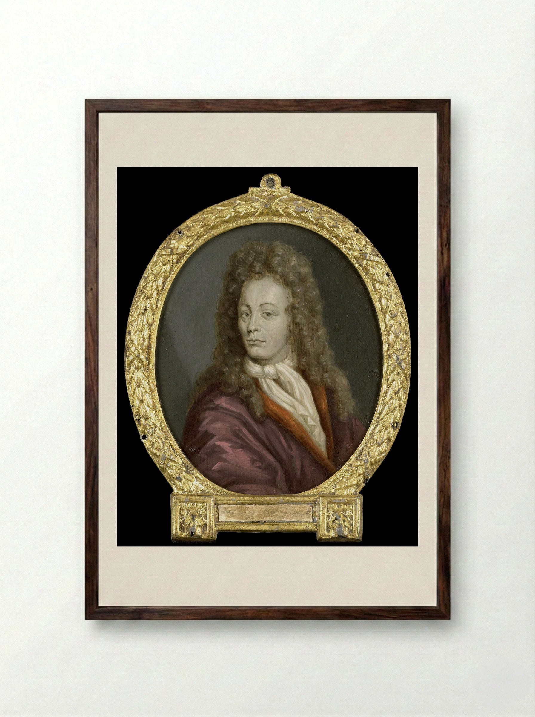 Tobias Gutberleth (1675-1703), Letterkundige te Leeuwarden - Arnoud van Halen - Framed Print Dark Wood
