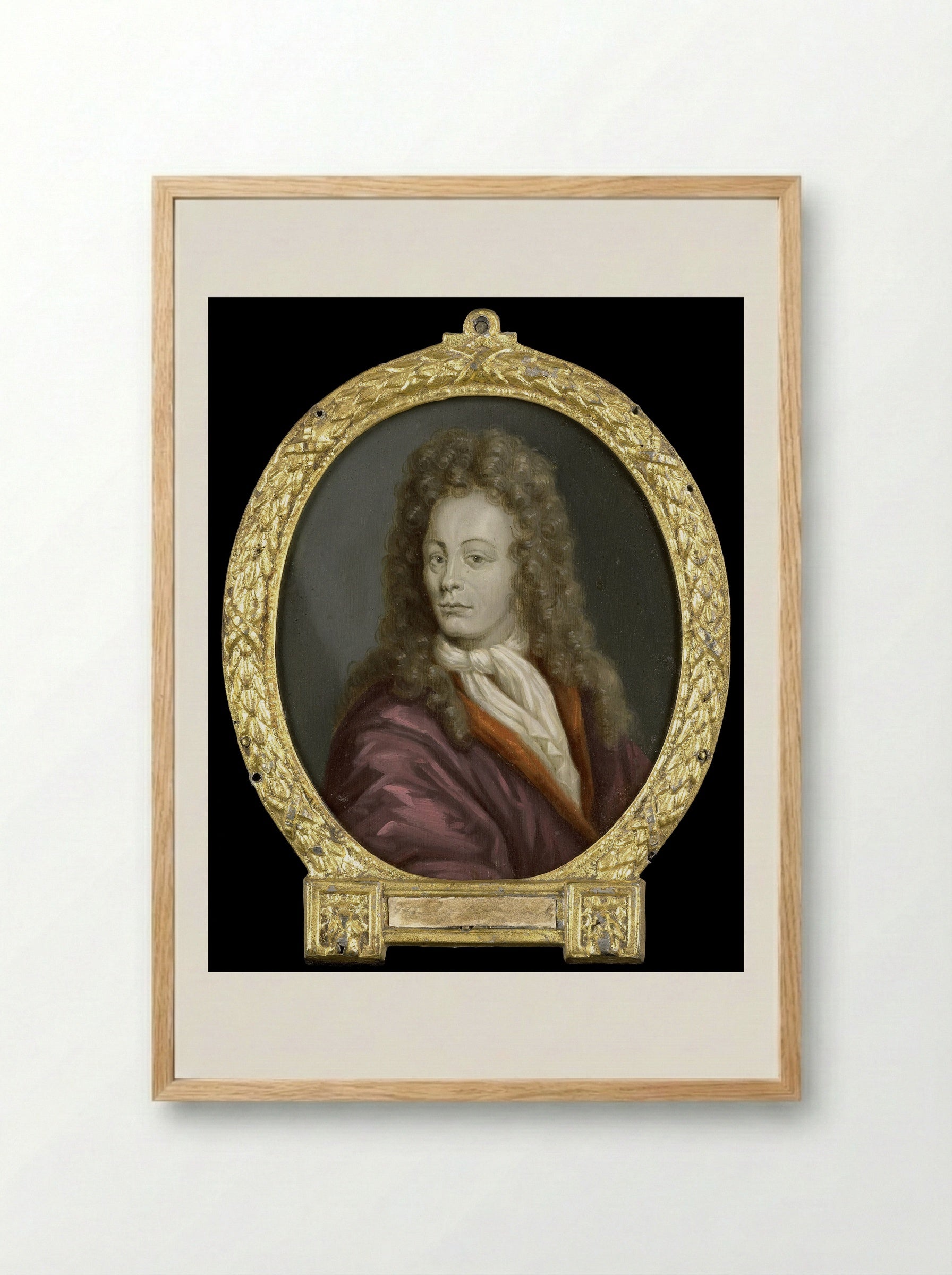 Tobias Gutberleth (1675-1703), Letterkundige te Leeuwarden - Arnoud van Halen - Framed Print Wood