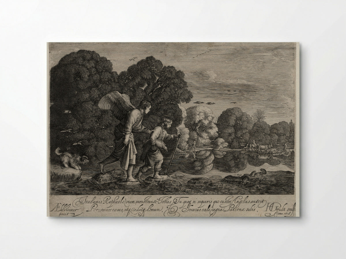 Tobias and the Angel (small plate) - Hendrik Goudt - Poster