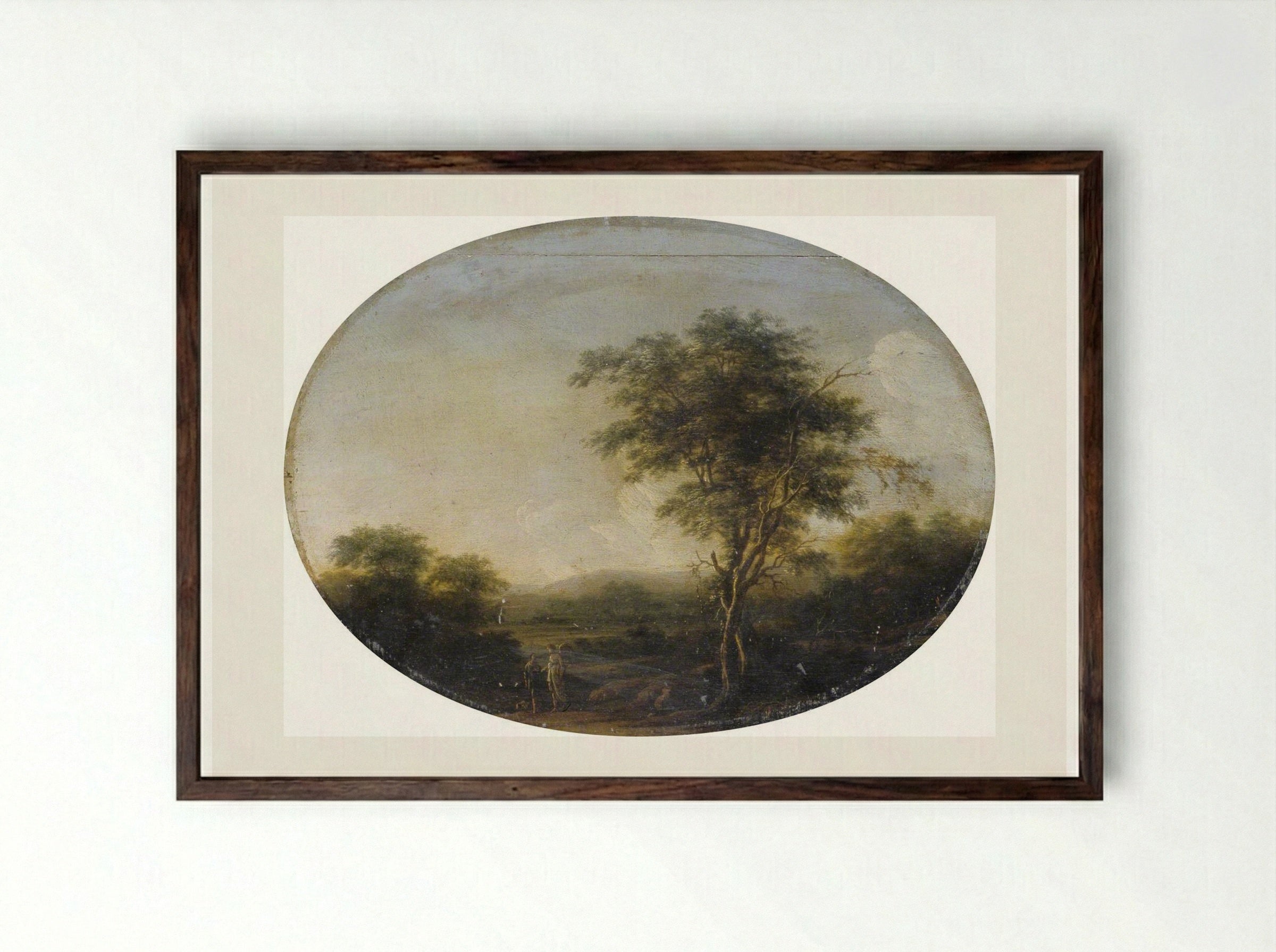 Tobias and the Angel - Herman van Swanevelt - Framed Print Dark Wood