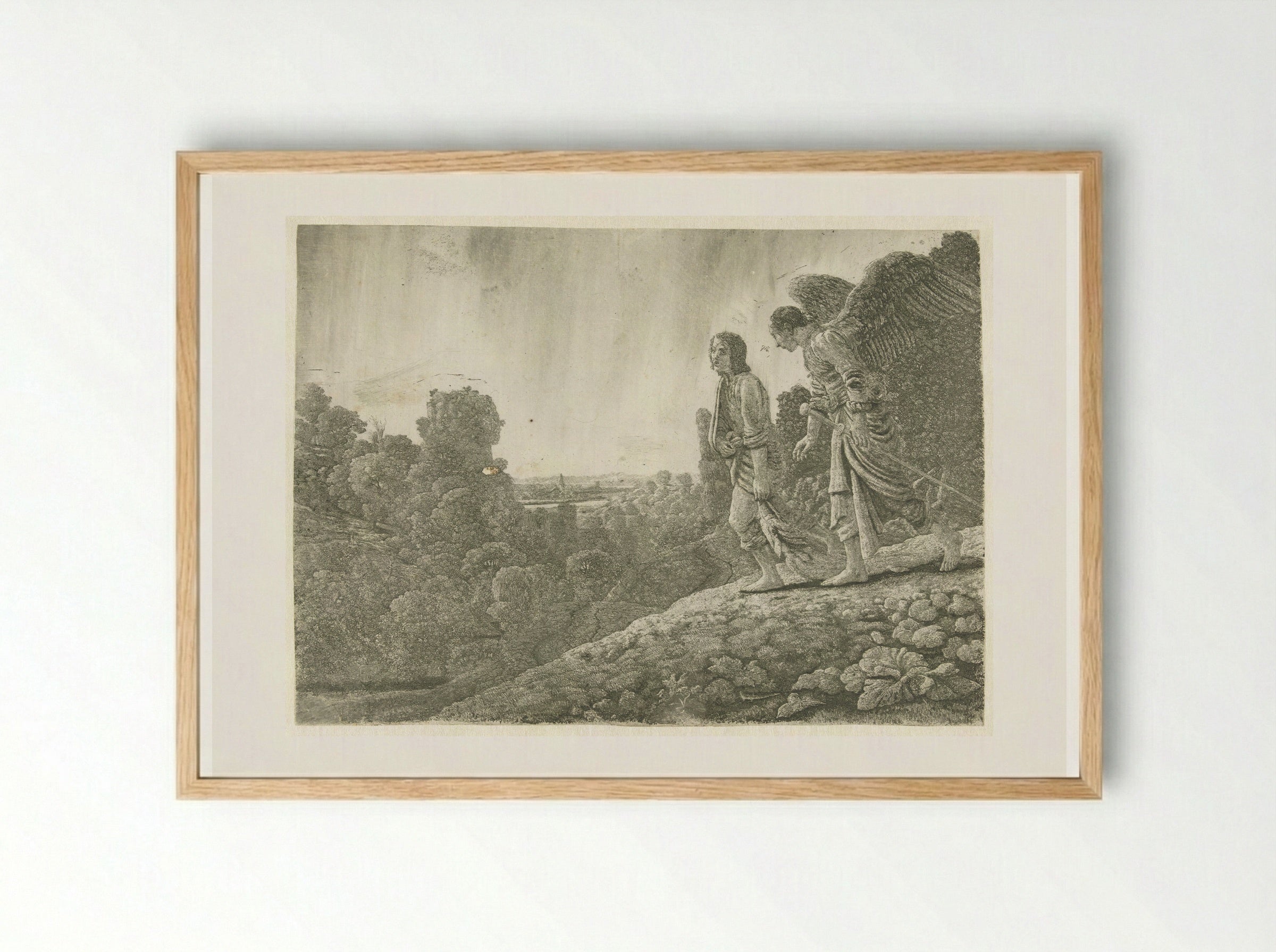 Tobias and the Angel - Hercules Segers - Framed Print Wood