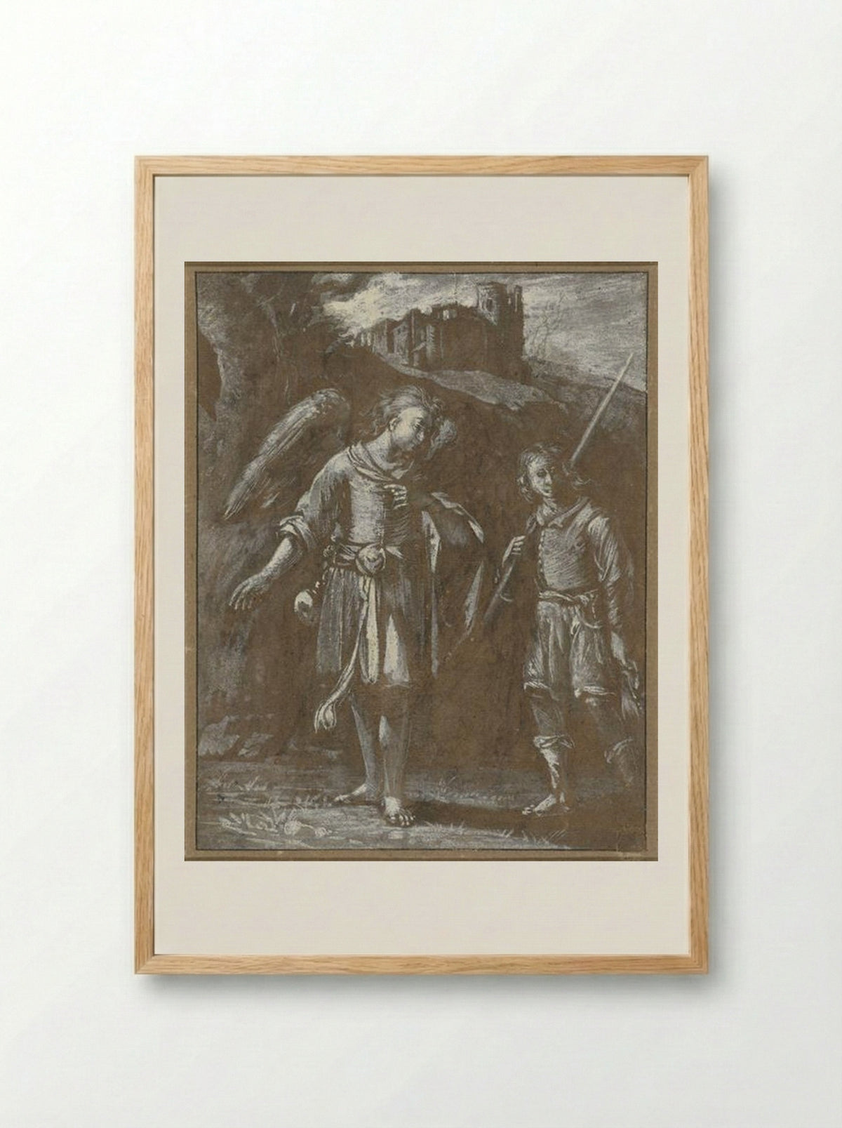 Tobias and the Angel - Adam Elsheimer - Framed Print Wood