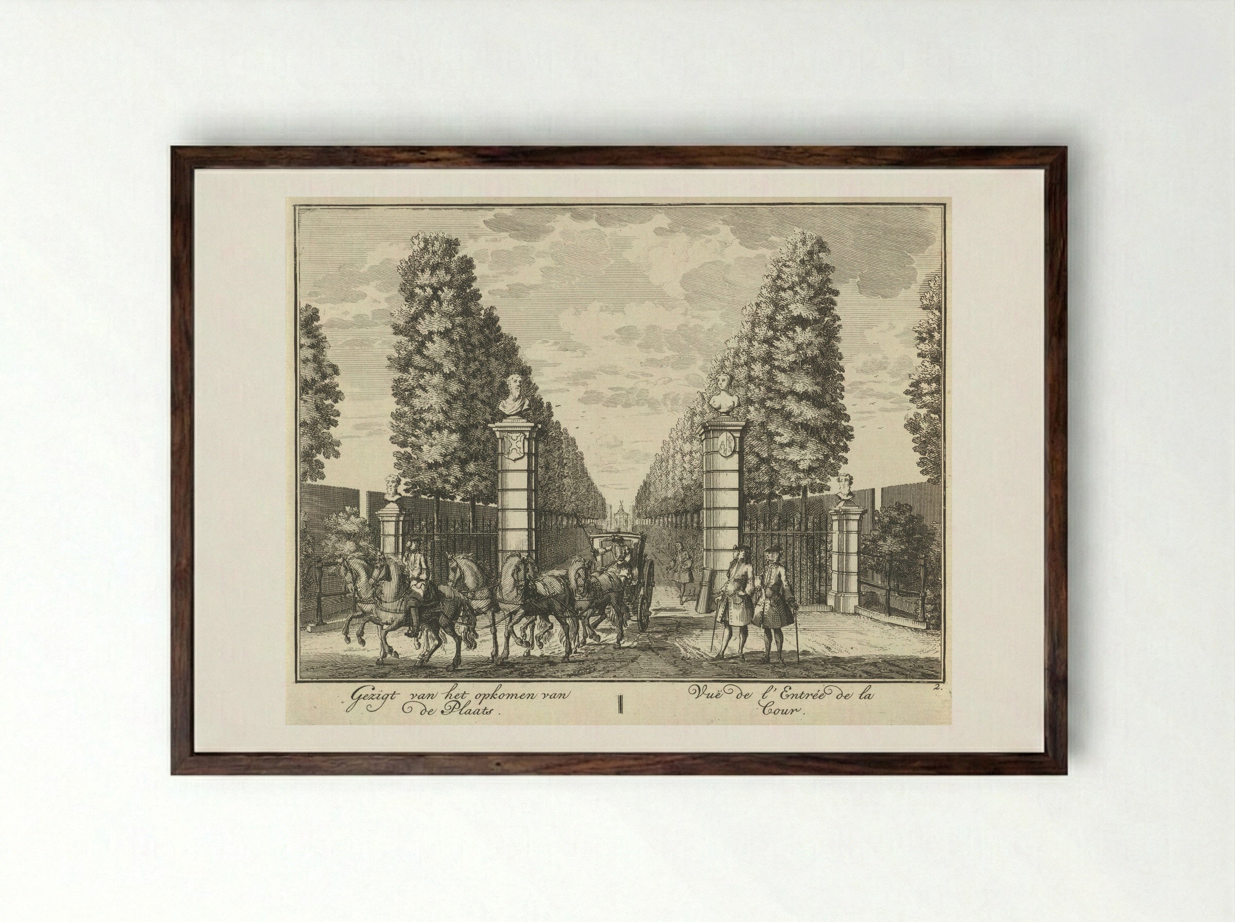 Toegangspoort tot Huis ter Meer te Maarssen - Hendrik de Leth - Framed Print Dark Wood