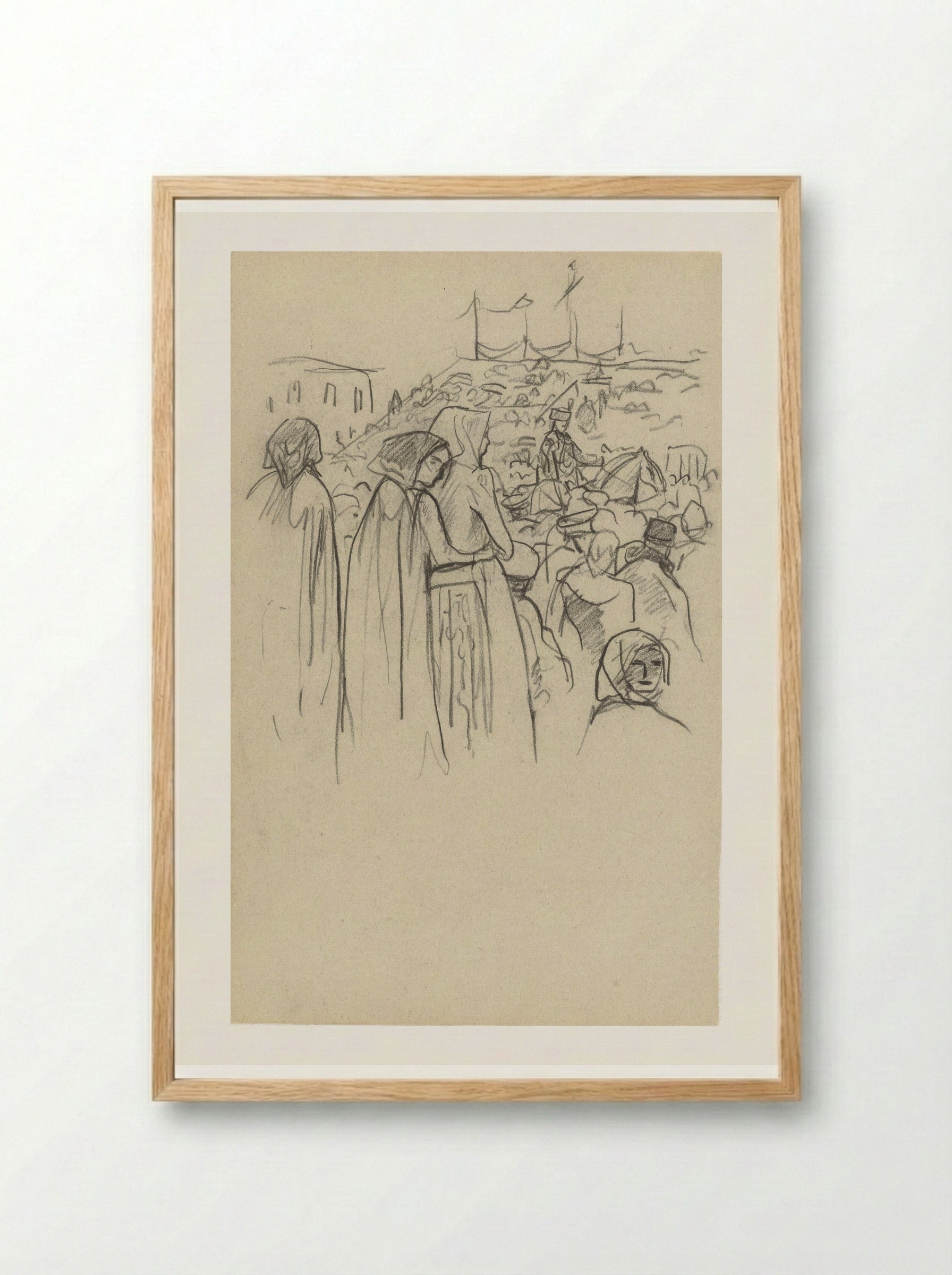 Toeschouwers bij de kroningsoptocht van de Tsaar - Marius Bauer - Framed Print Wood