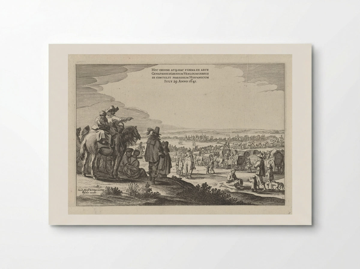 Toeschouwers bij het vertrek van het Spaanse garnizoen uit Gennep - Pieter Nolpe - Poster
