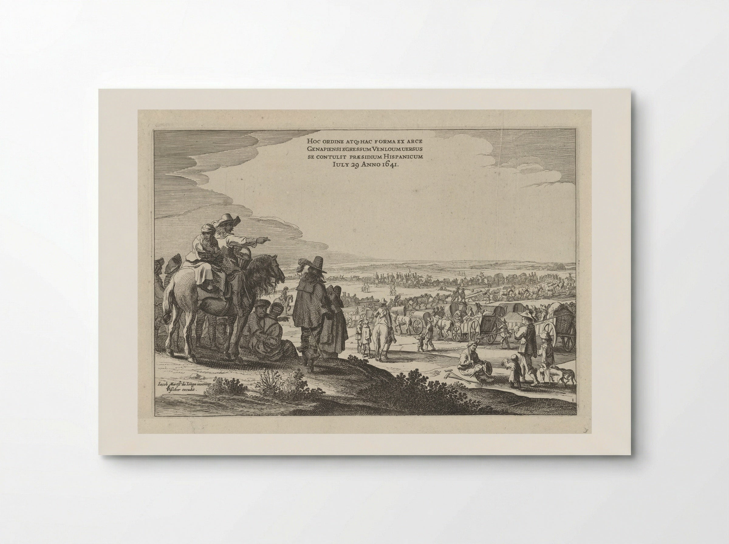 Toeschouwers bij het vertrek van het Spaanse garnizoen uit Gennep - Pieter Nolpe - Poster