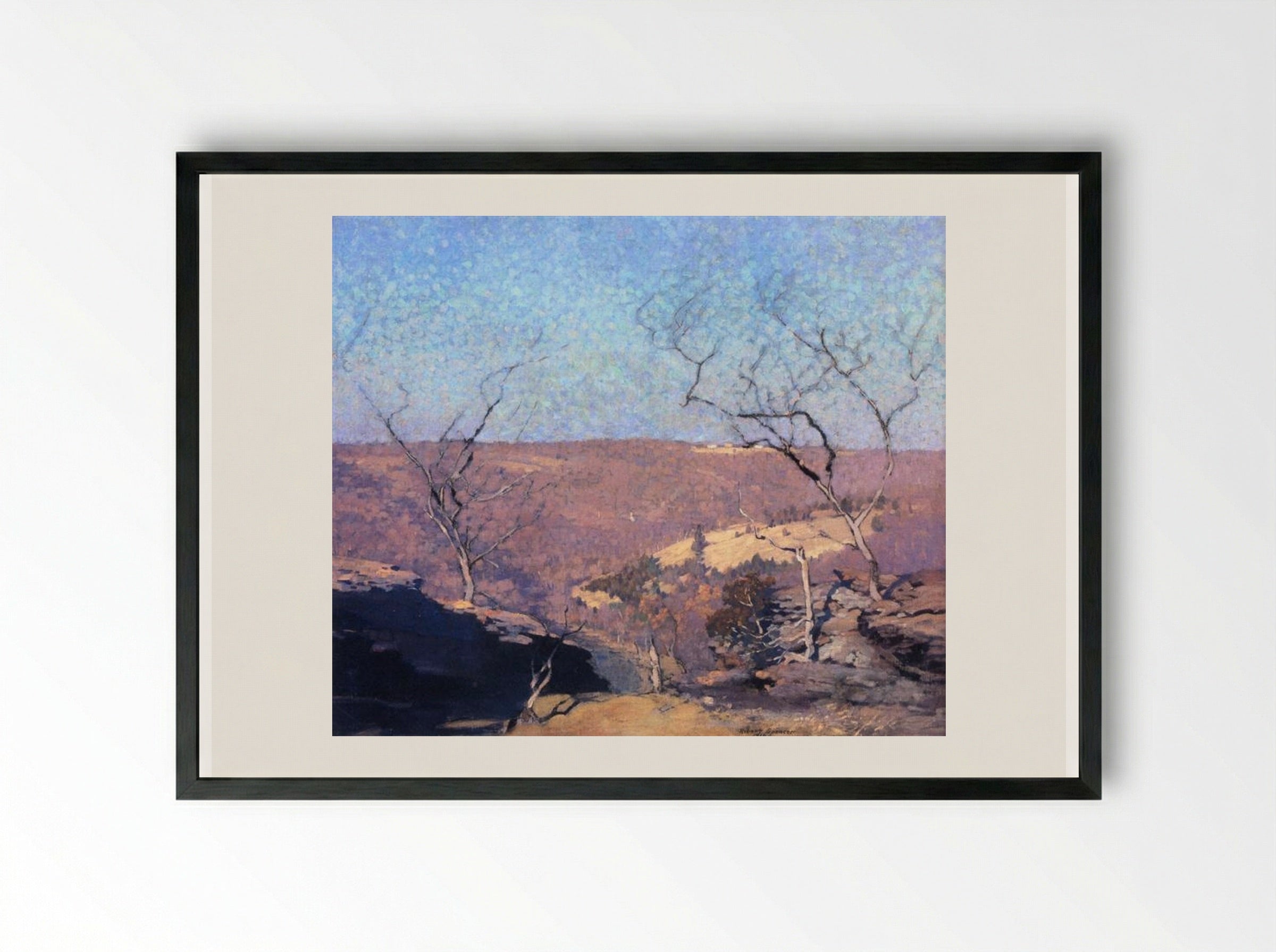 Tohicken Valley, Point Pleasant, Pennsylvania - Robert Spencer - Framed Print Black