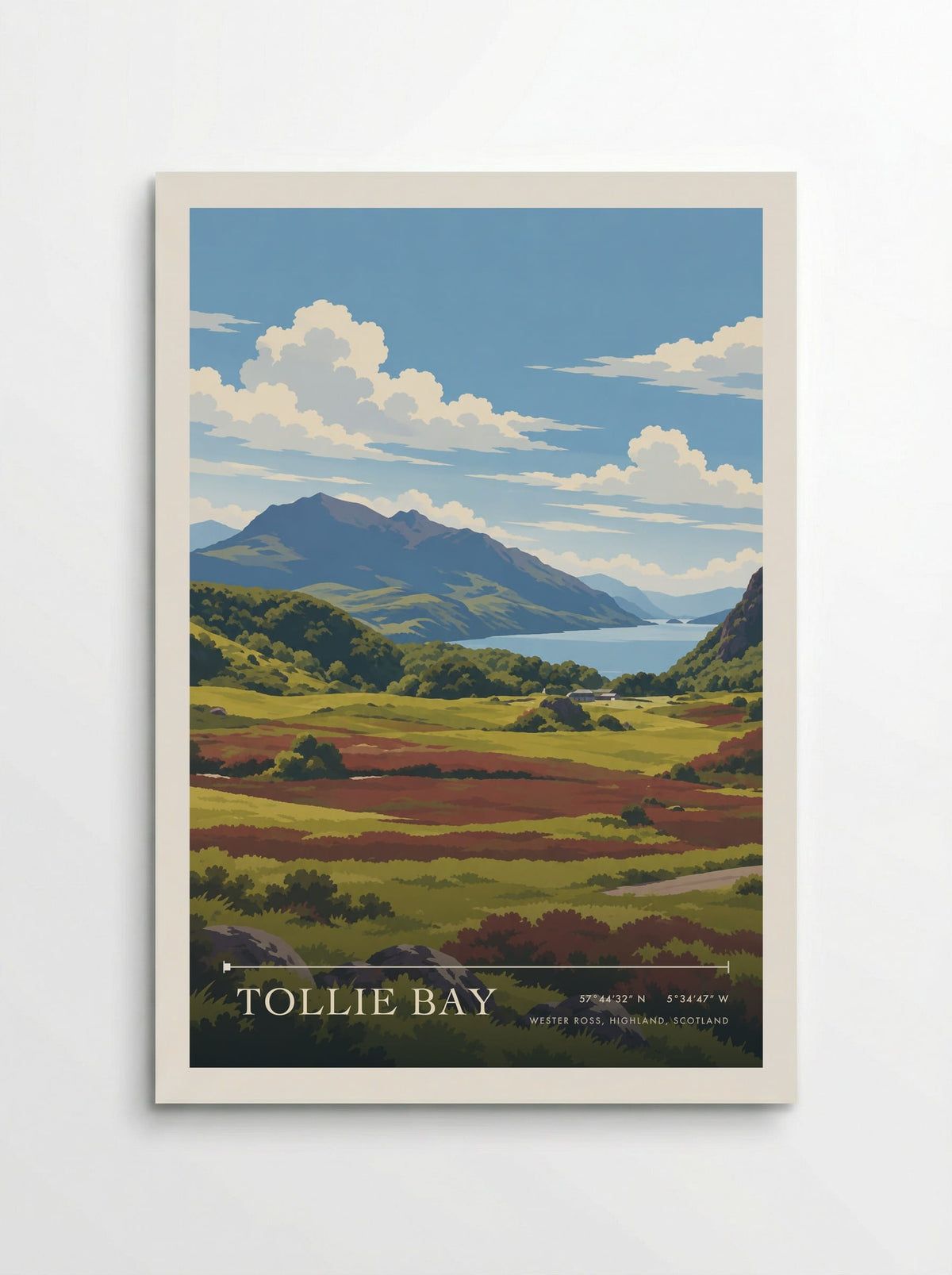 Tollie Bay, Wester Ross, Highland, Scotland | Travel Poster - Poster