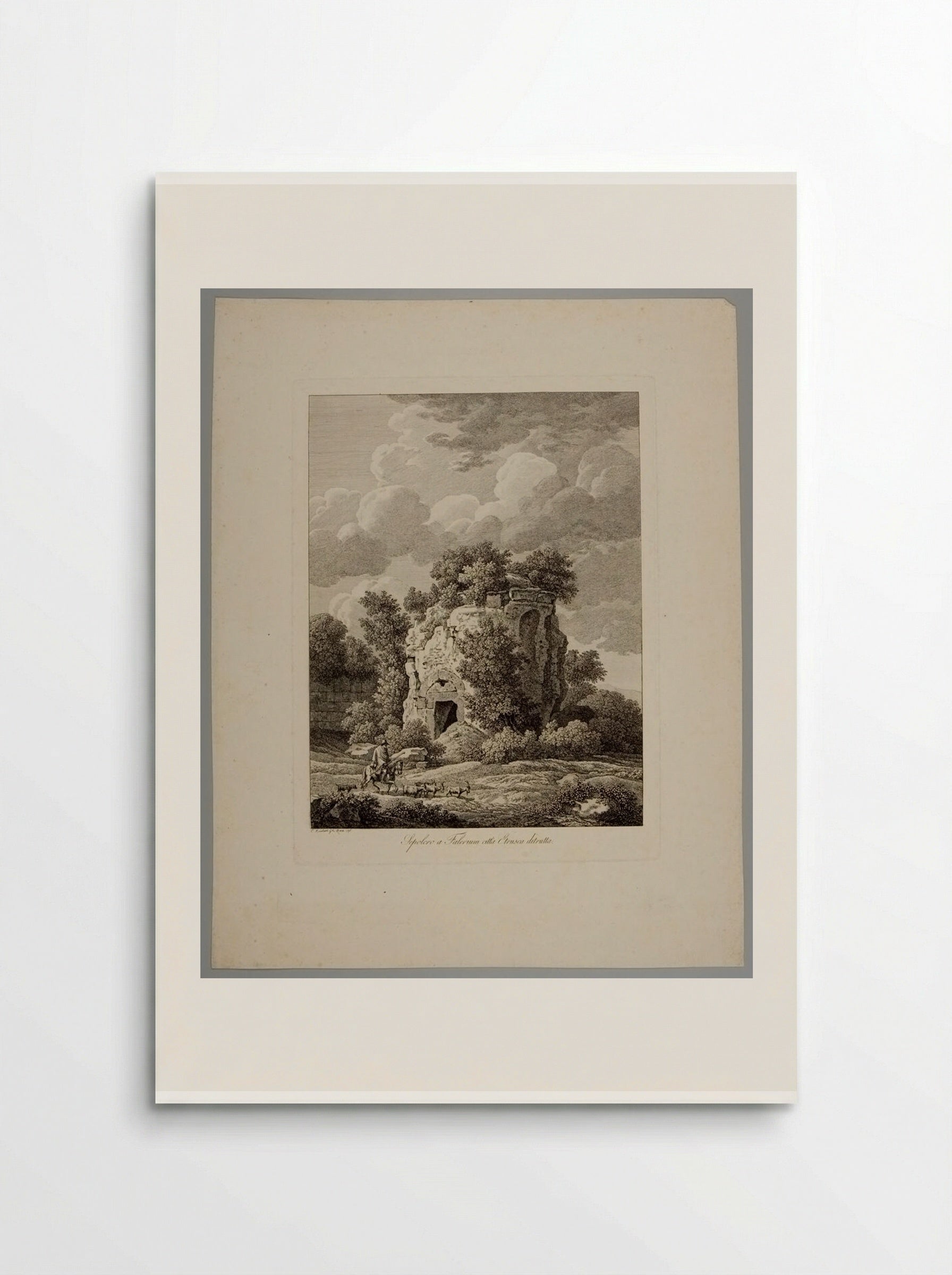 Tomb at Falerium, a Ruined Etruscan City - Johann Christian Reinhart - Poster