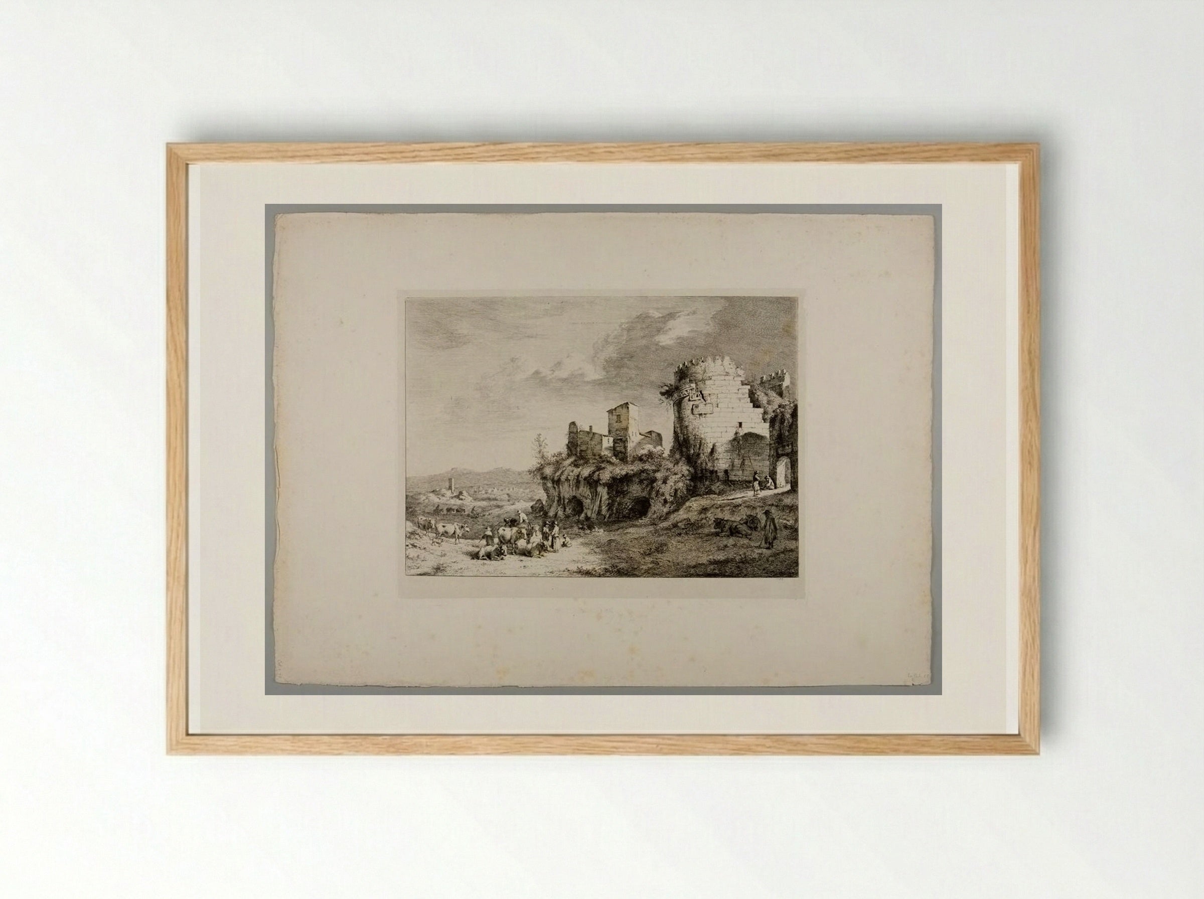 Tomb of Cecilia Metella - Jean-Jacques de Boissieu - Framed Print Wood