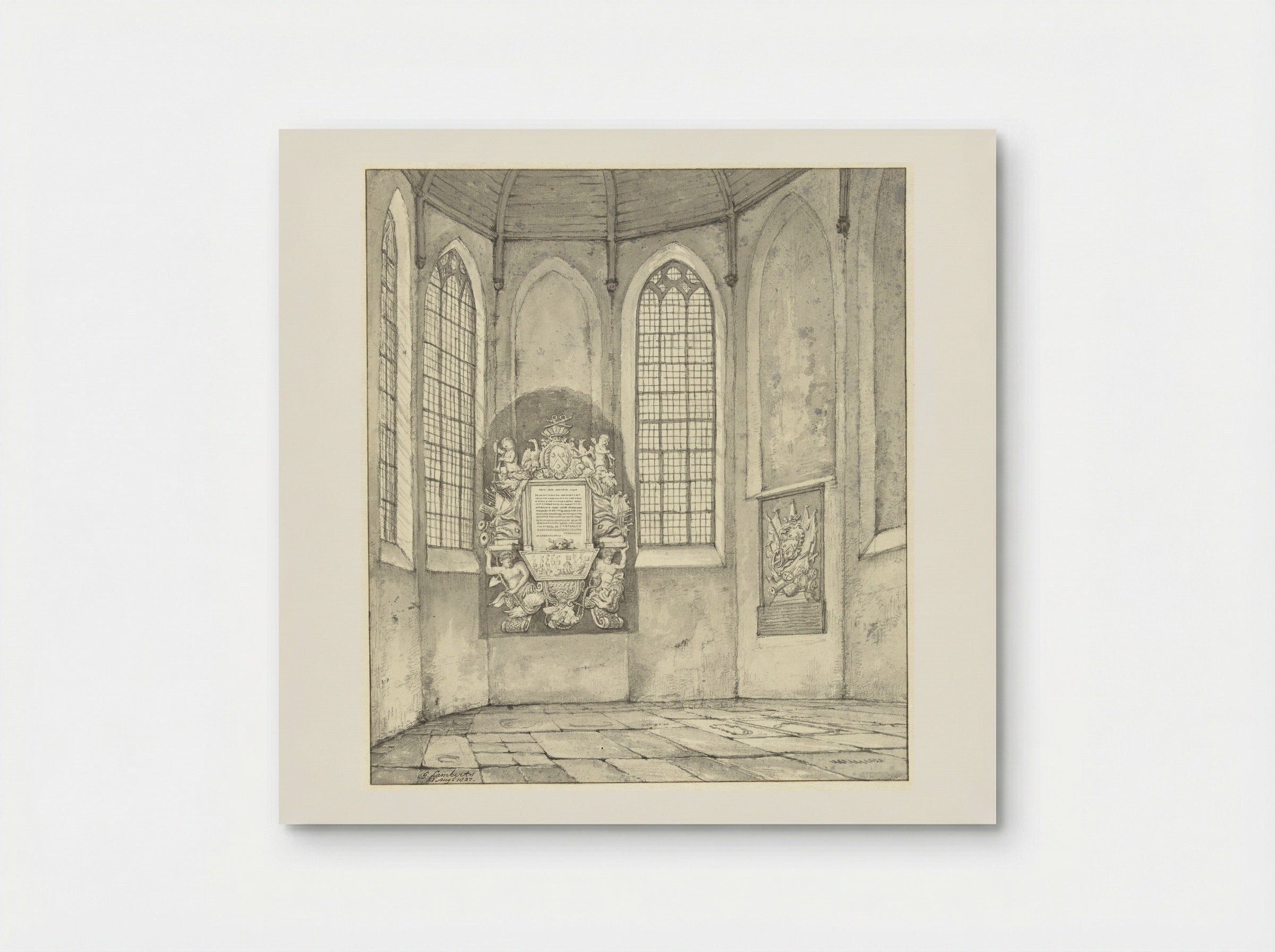 Tombe van Anthony Pieterson in de kerk te Monster - Gerrit Lamberts - Poster