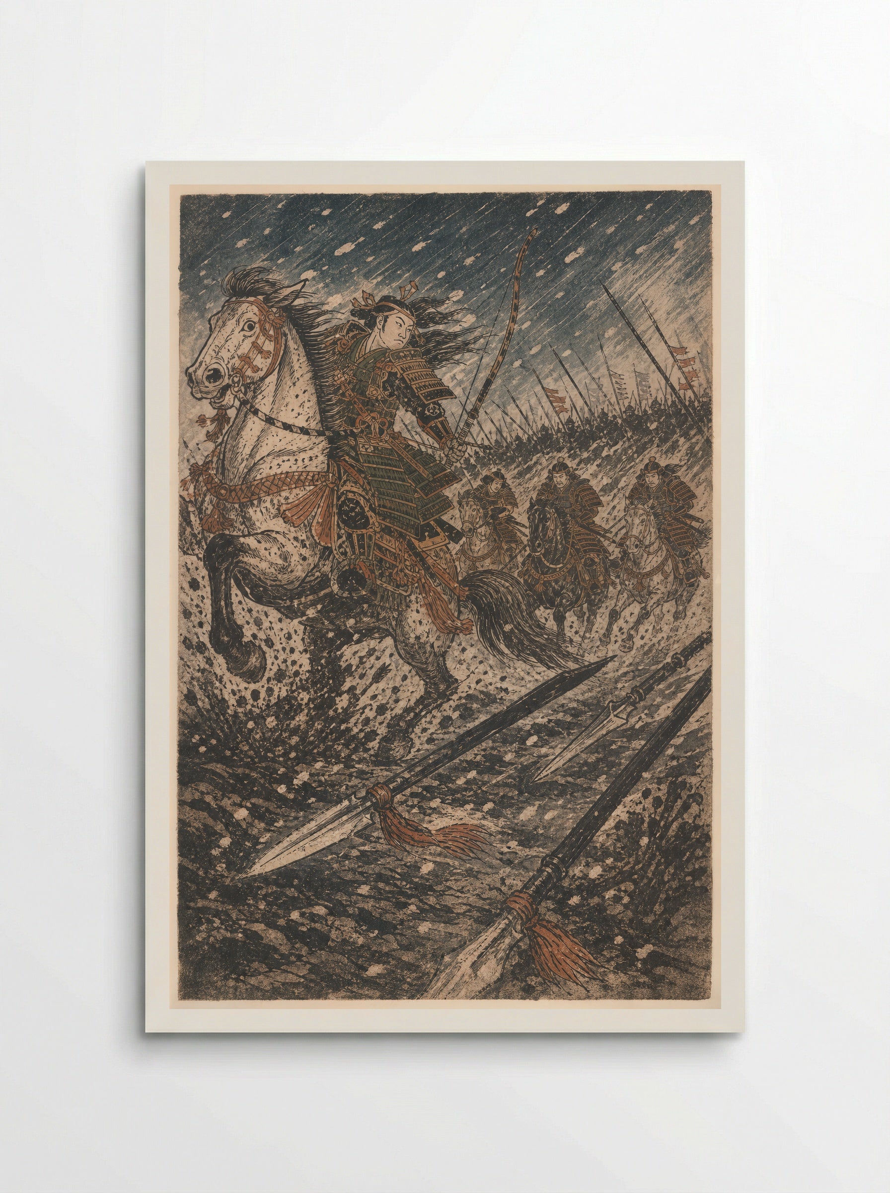 Tomoe Gozen at Awazu: The Banners Thin - Poster