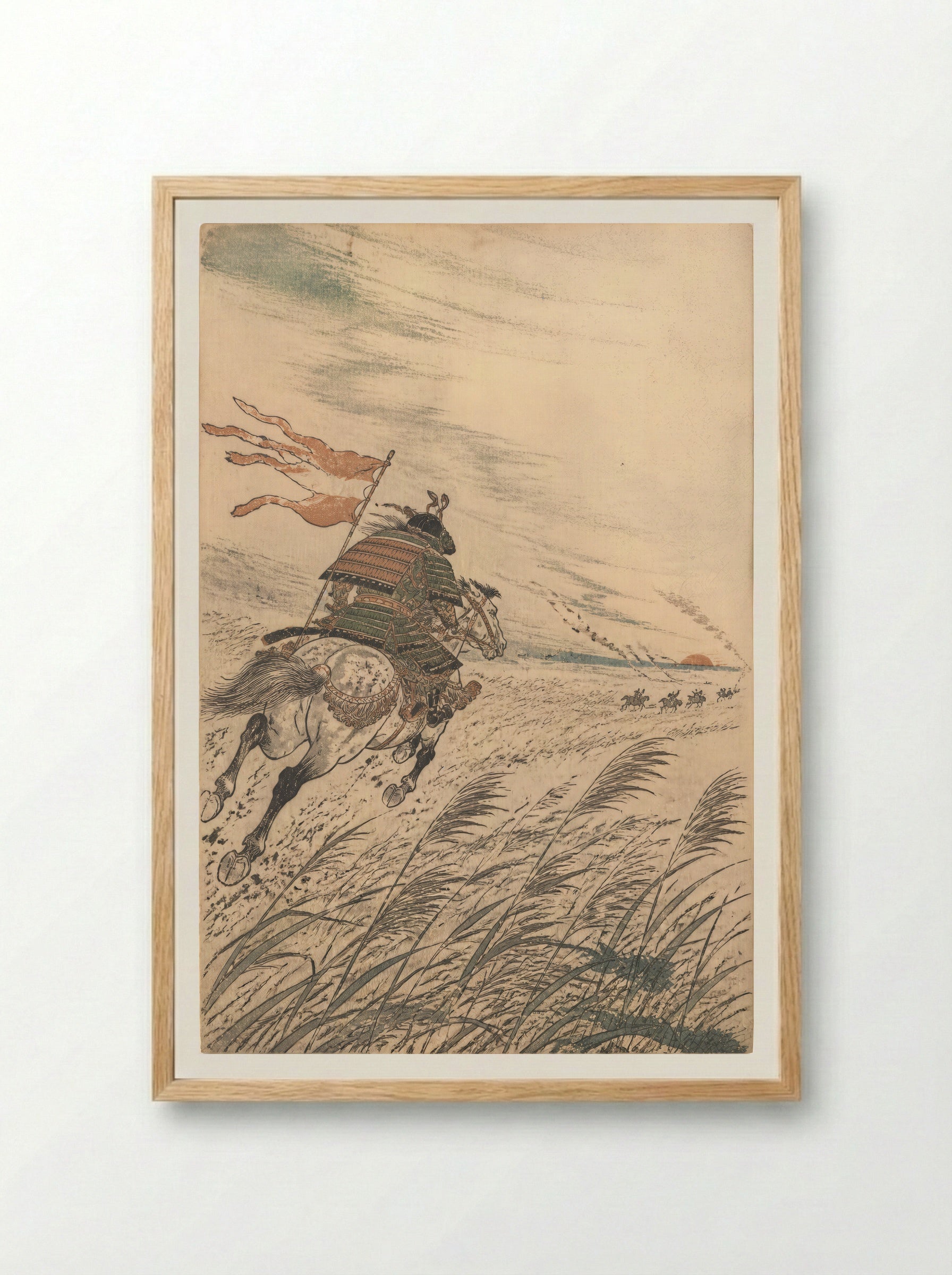 Tomoe Gozen at Awazu: The Road East - Framed Print Wood