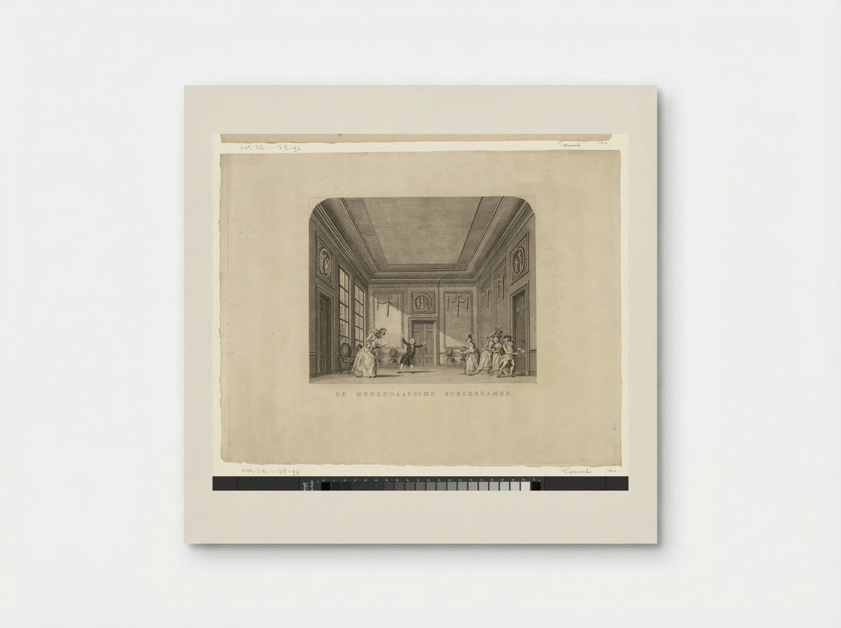 Toneeldecor: De Hedendaagsche Burgerkamer - Cornelis Brouwer - Poster