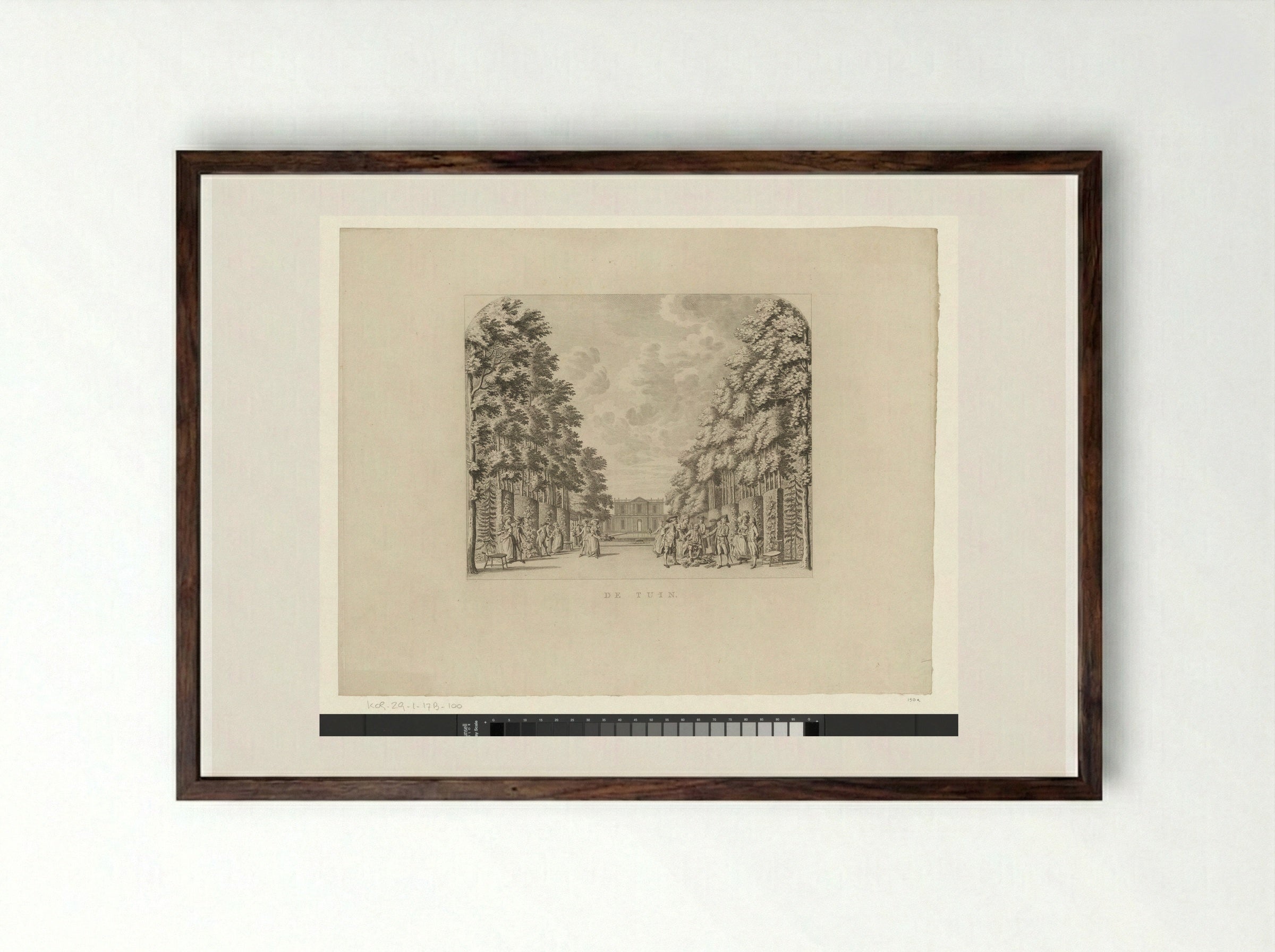 Toneeldecor: De Tuin - Cornelis Brouwer - Framed Print Dark Wood