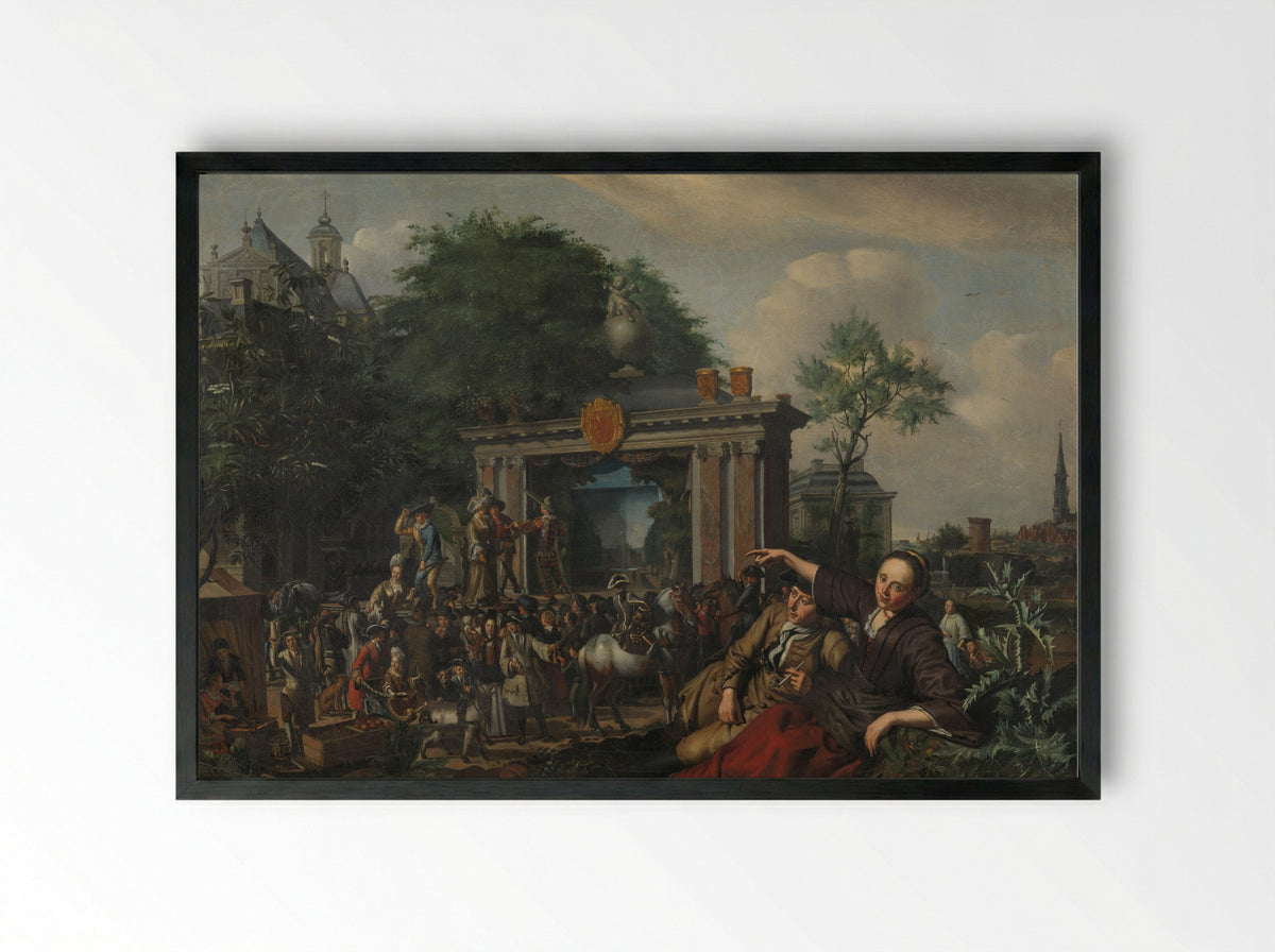 Toneelvoorstelling in de open lucht - Matthijs Naiveu - Framed Print Black