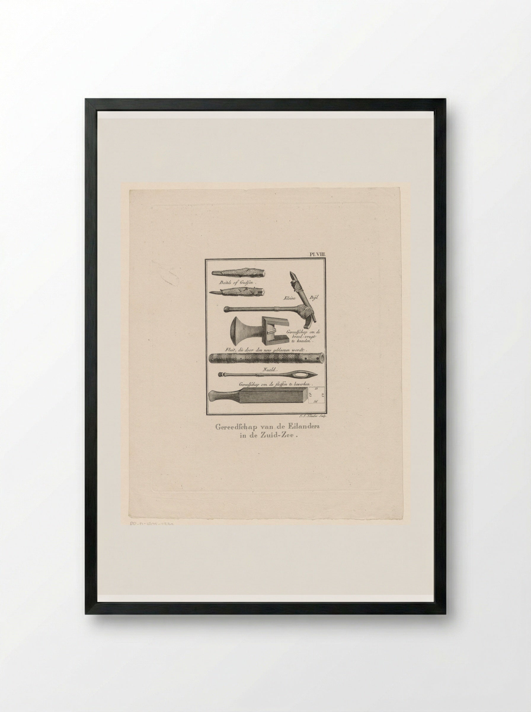 Tools of the South Sea Islanders - J.S. Klauber - Framed Print Black