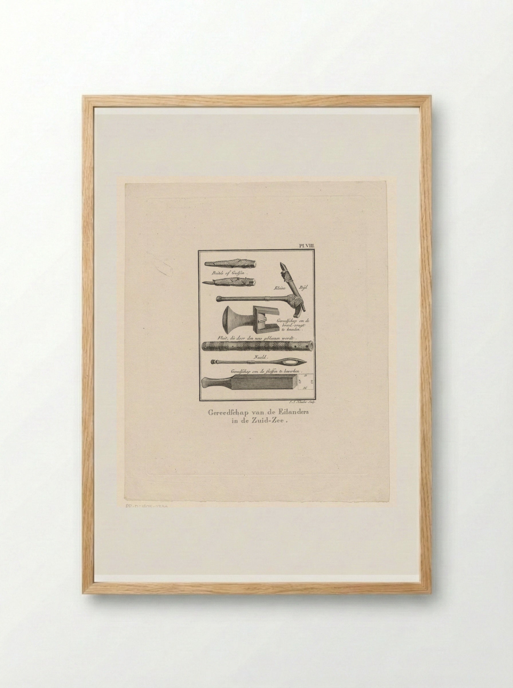 Tools of the South Sea Islanders - J.S. Klauber - Framed Print Wood