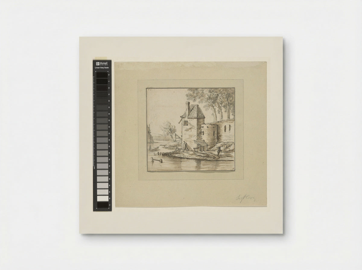 Toren bij een vestingwal - Herman Saftleven - Poster