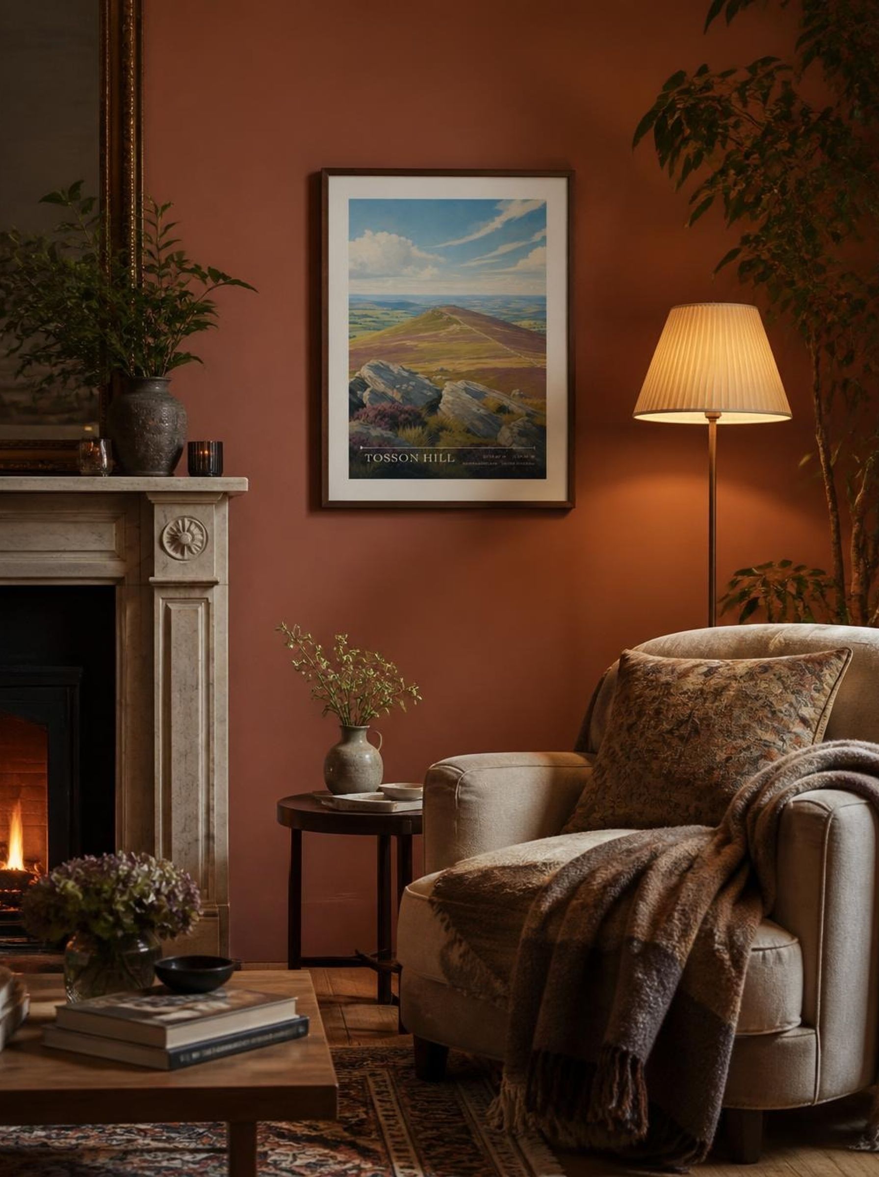 Tosson Hill Northumberland United Kingdom Travel Poster - Lifestyle
