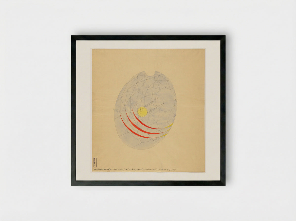 Total Theater for Erwin Piscator: View into Shell - Walter Gropius - Framed Print Black