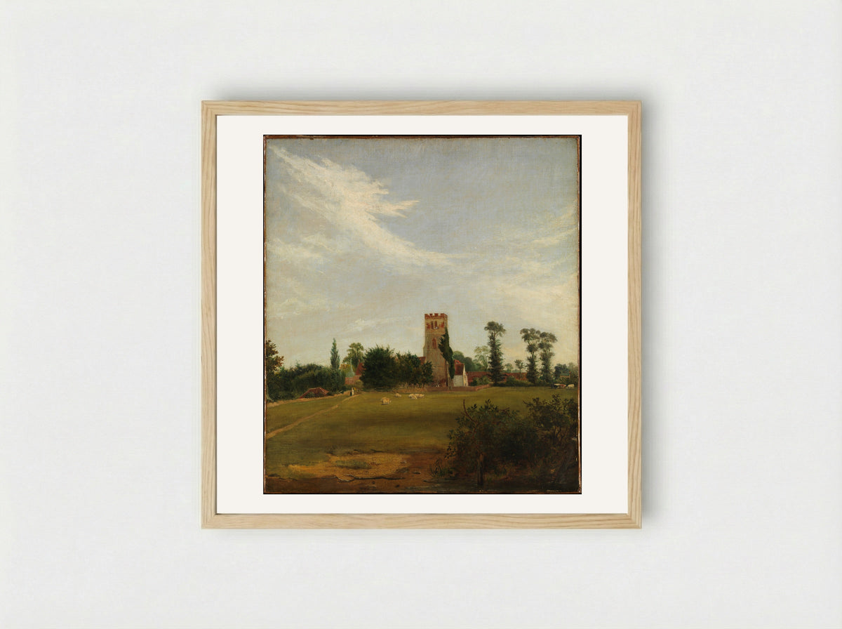 Tottenham Church - British Painter - Framed Print Wood