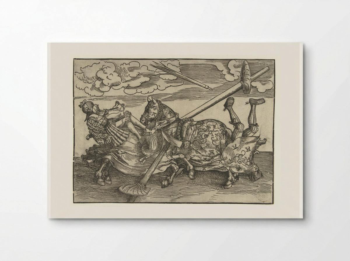 Tournament with Two Knights on Horseback - Lucas Cranach the Elder - Poster