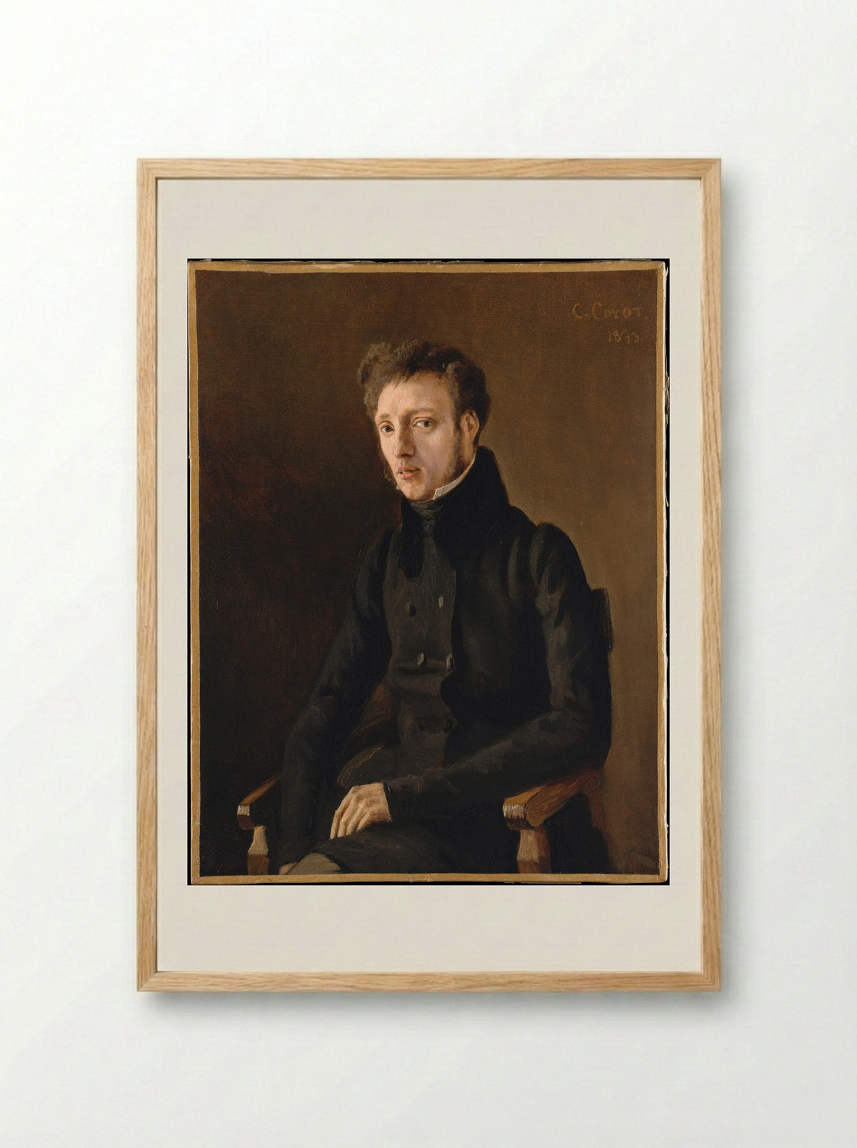 Toussaint Lemaistre - Camille Corot - Framed Print Wood