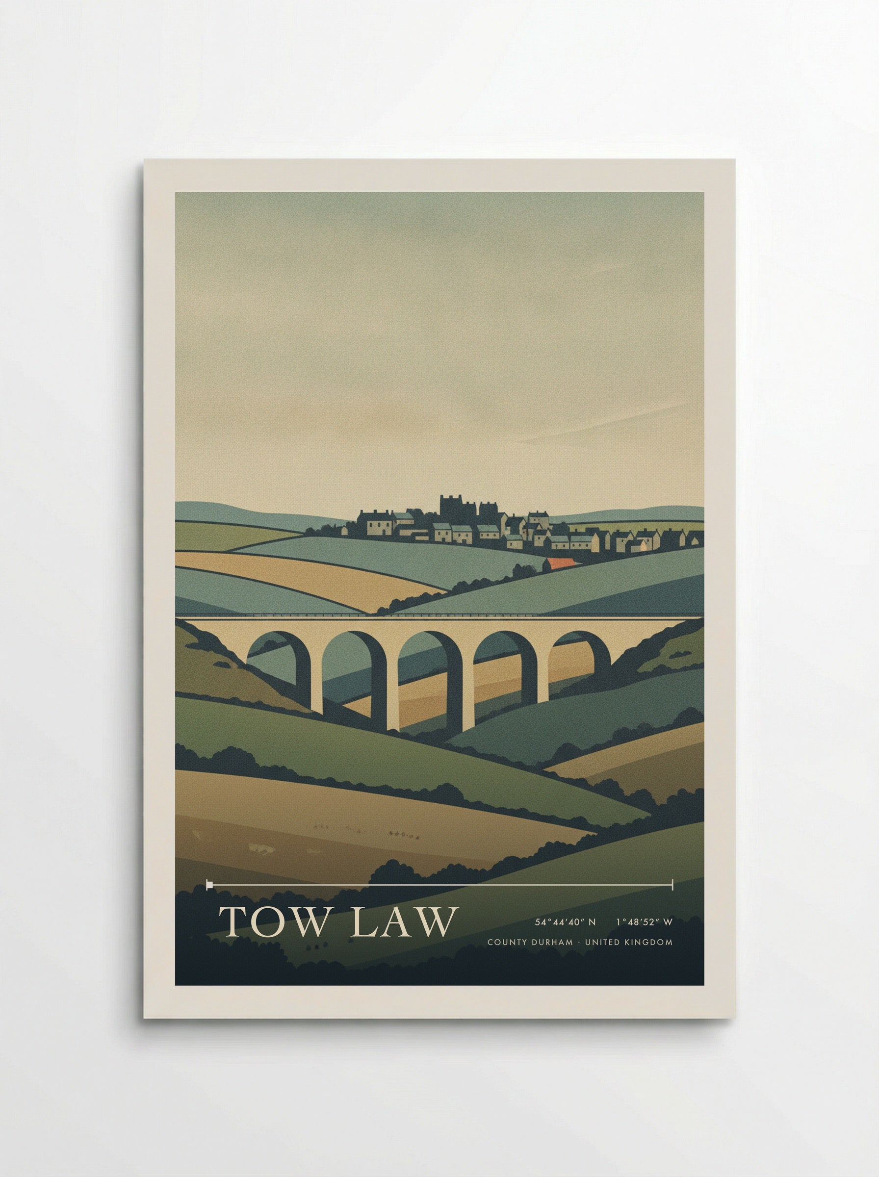 Tow Law County Durham United Kingdom Travel Poster - Poster