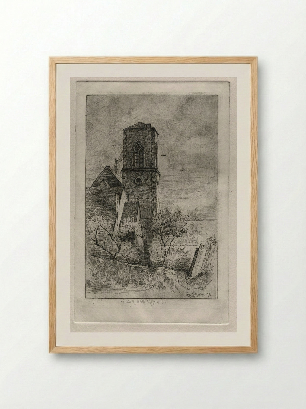 Tower of the Chimes - Otto H. Bacher - Framed Print Wood