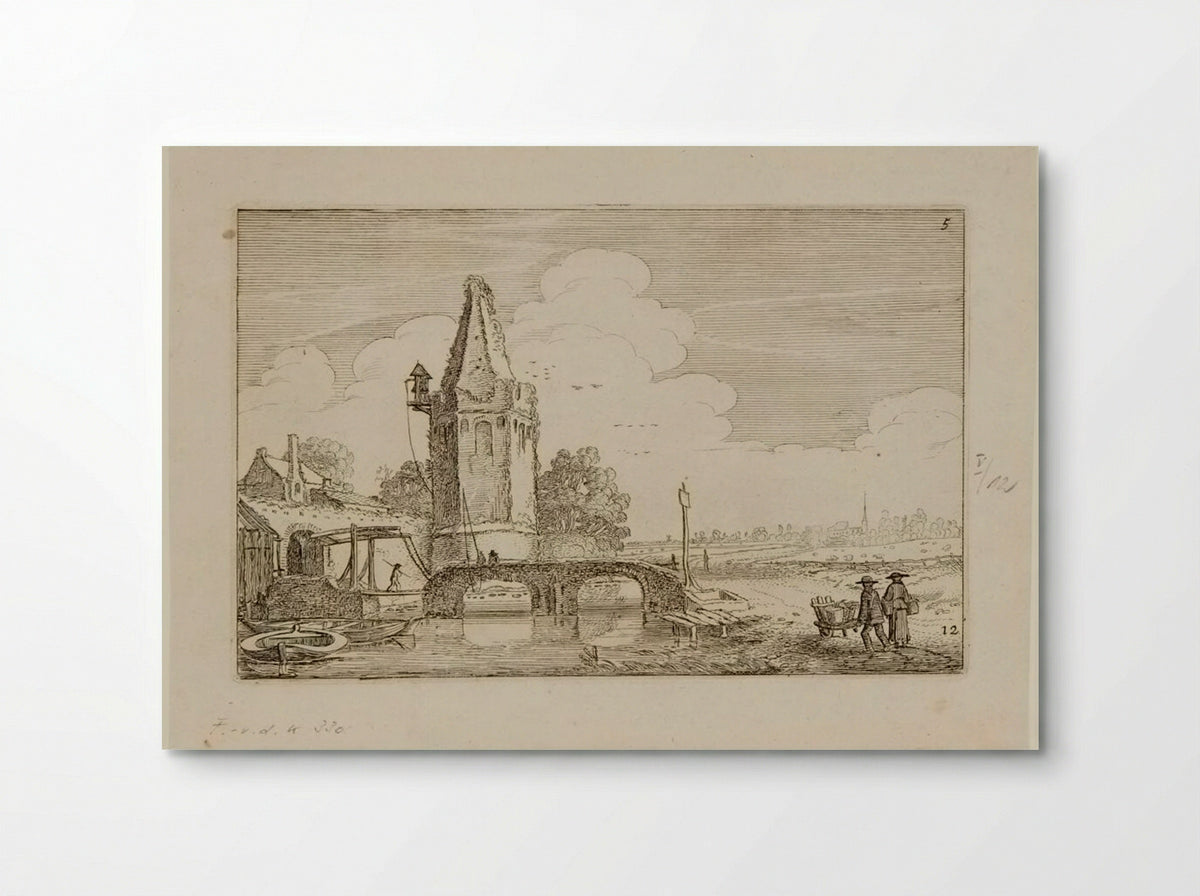 Tower on the River Niers - Jan van de Velde II - Poster