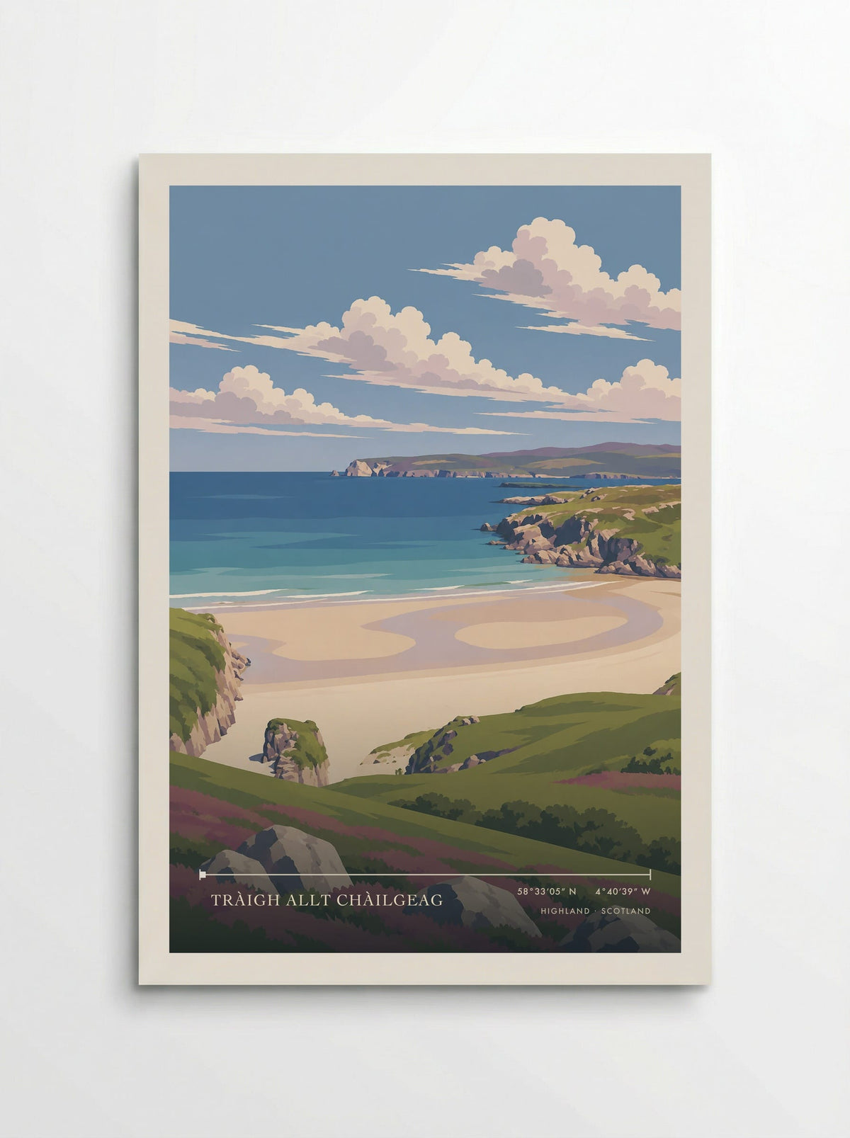 Tràigh Allt Chàilgeag, Highland | Travel Poster - Poster
