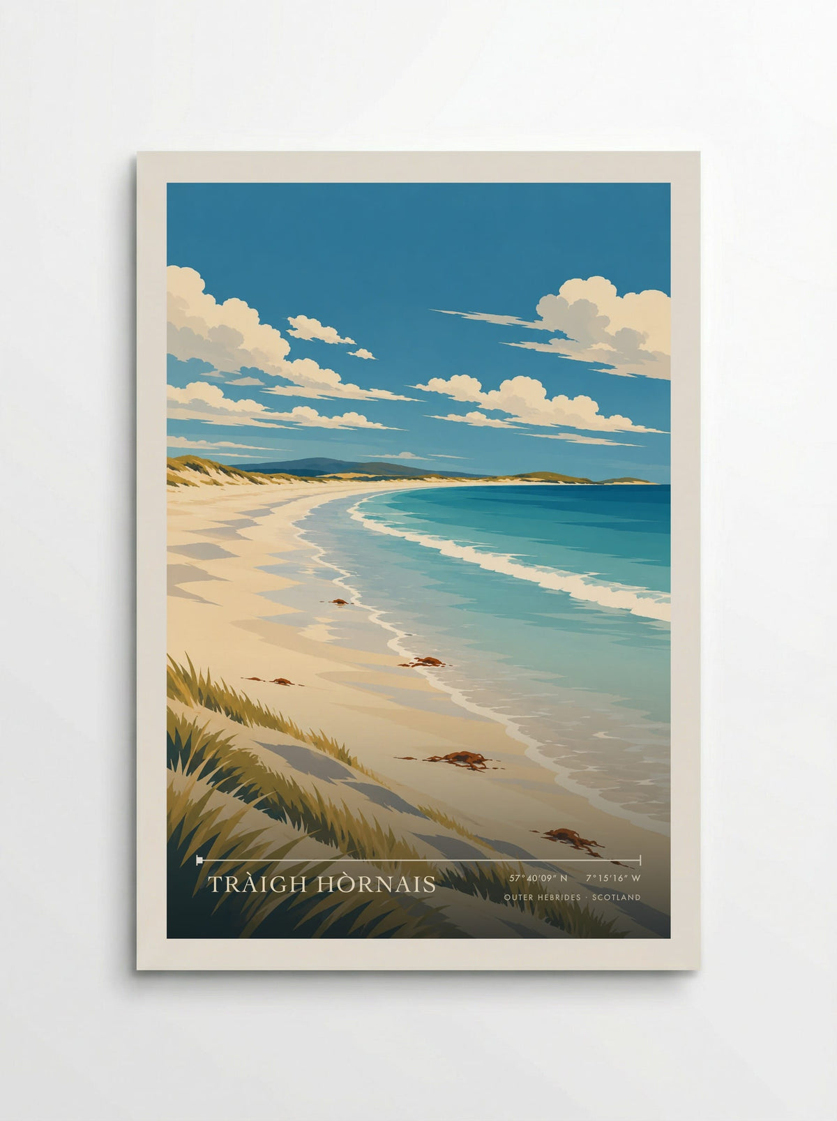 Tràigh Hòrnais, Outer Hebrides | Travel Poster - Poster