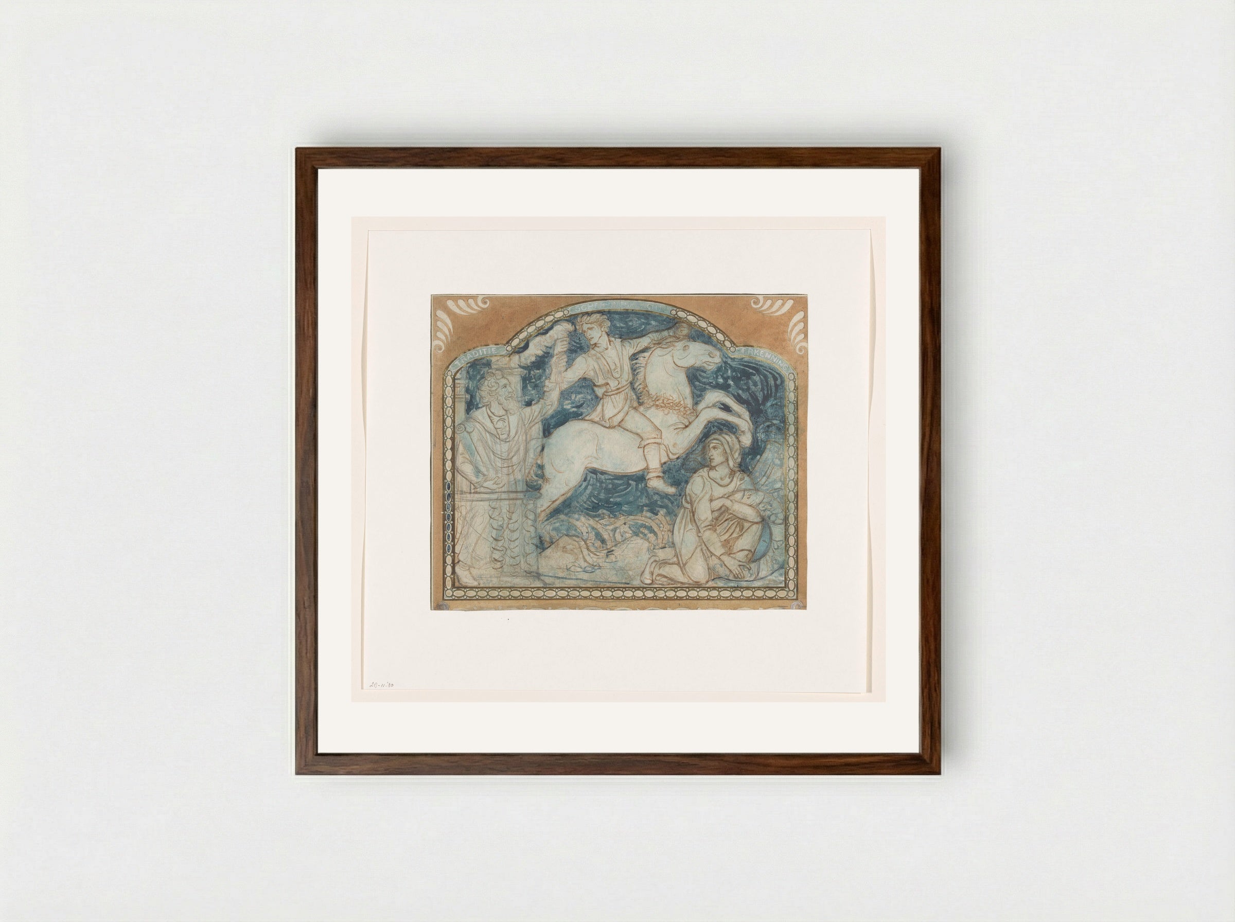 Traditie, Scheppingskracht en Erkenning - Richard Nicolaüs Roland Holst - Framed Print Dark Wood