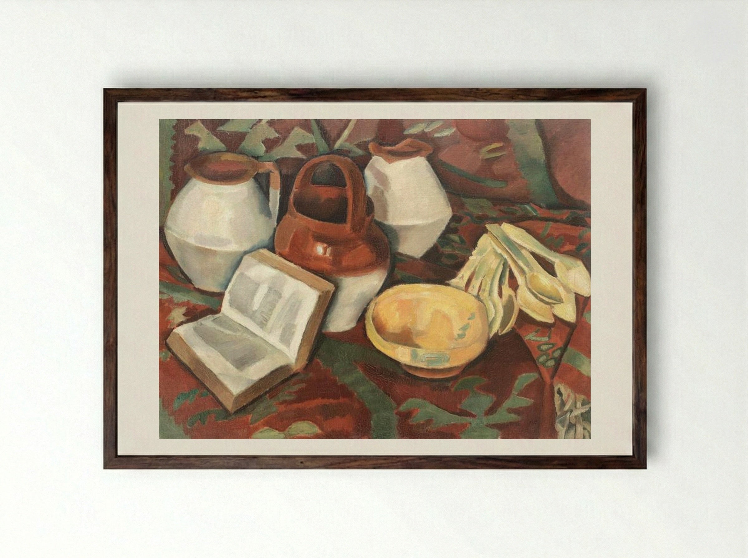 Traditionalist Still Life - Iosif Iser - Framed Print Dark Wood