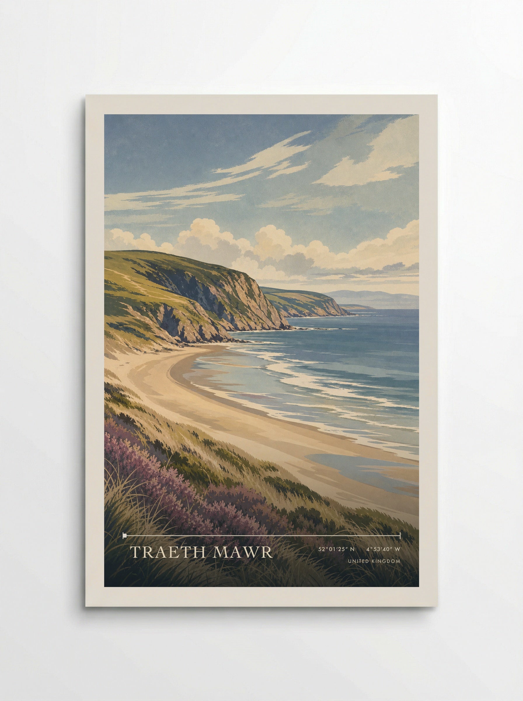 Traeth Mawr United Kingdom Travel Poster - Poster