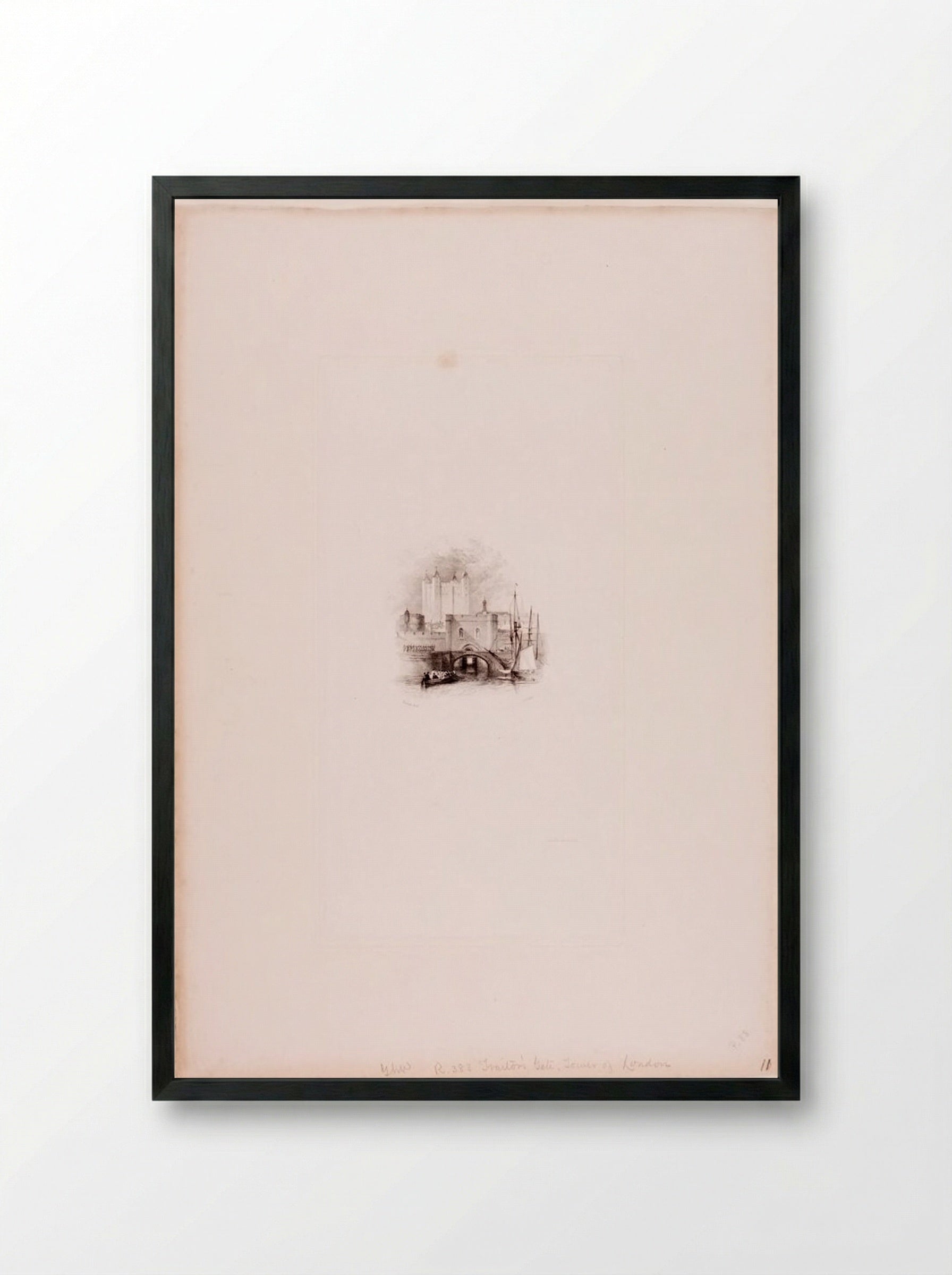 Traitor's Gate, Tower of London - Edward Goodall - Framed Print Black