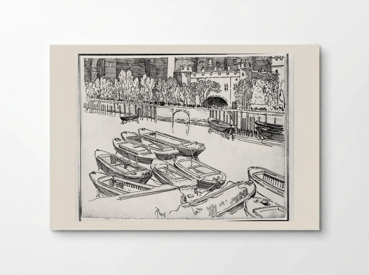 Traitors Gate from the River - Joseph Pennell - Poster