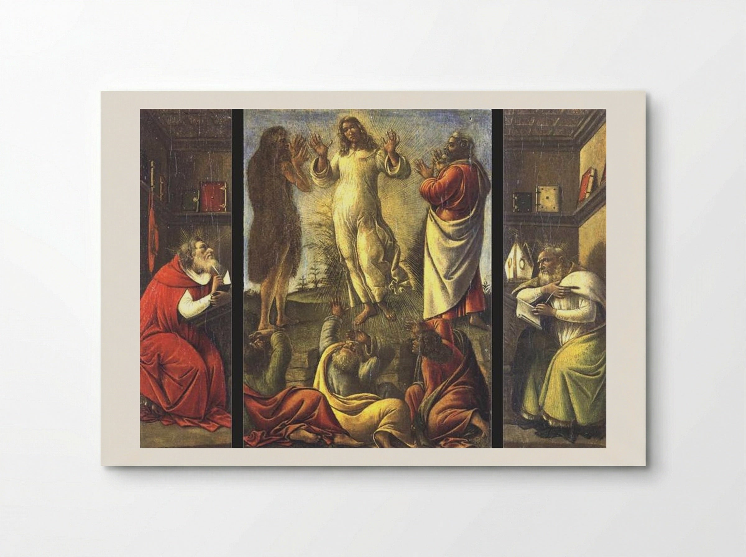 Transfiguration, St Jerome, and St Augustine - Sandro Botticelli - Poster