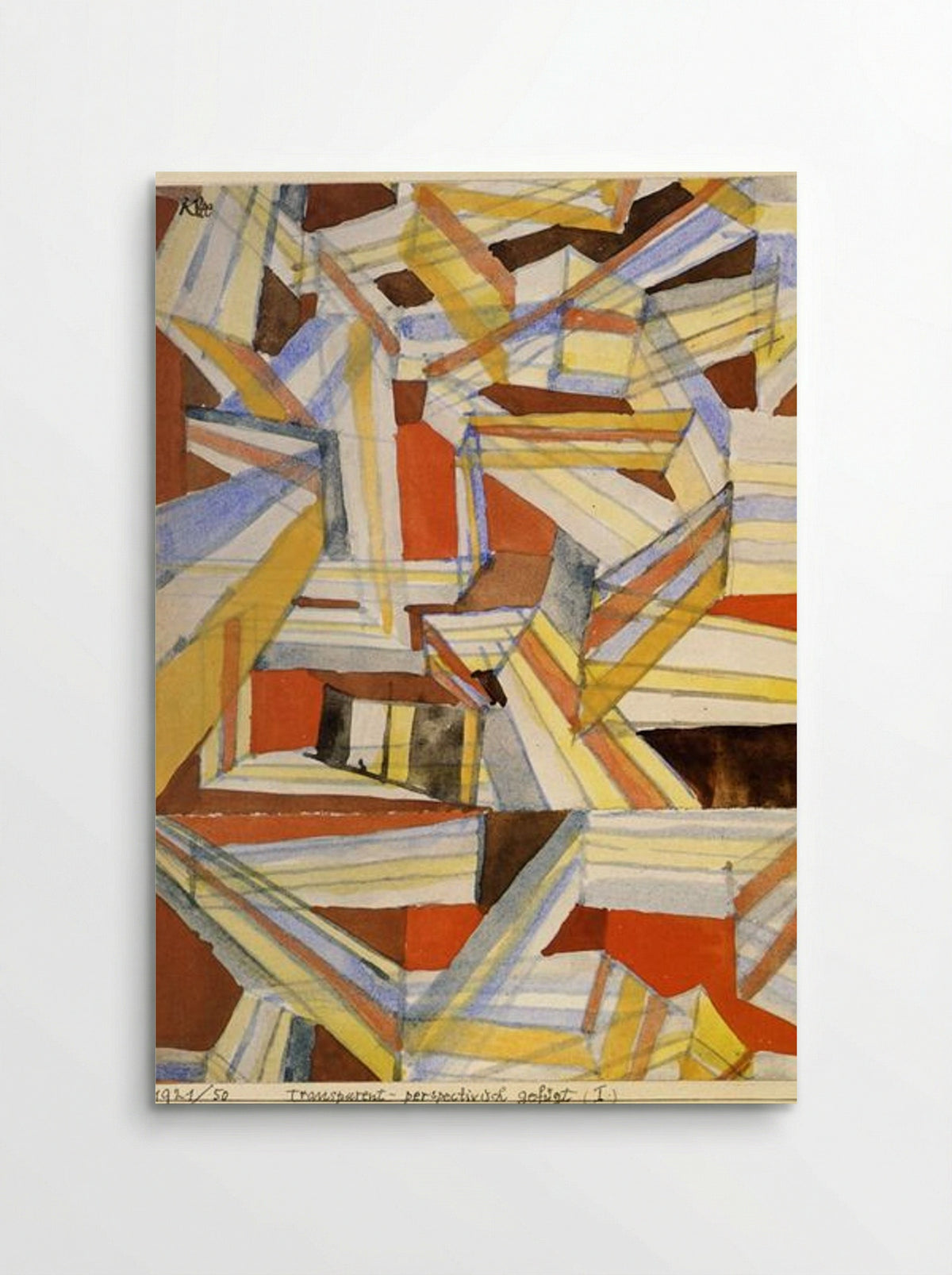 Transparent in Perspective Grooved (I) - Paul Klee - Poster