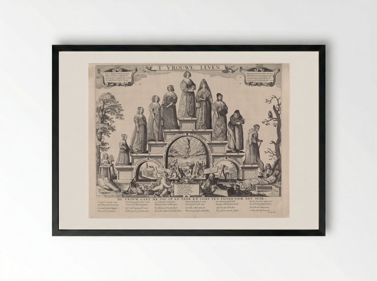 Trap des Levens (The Staircase of Life) - Pieter Nolpe - Framed Print Black