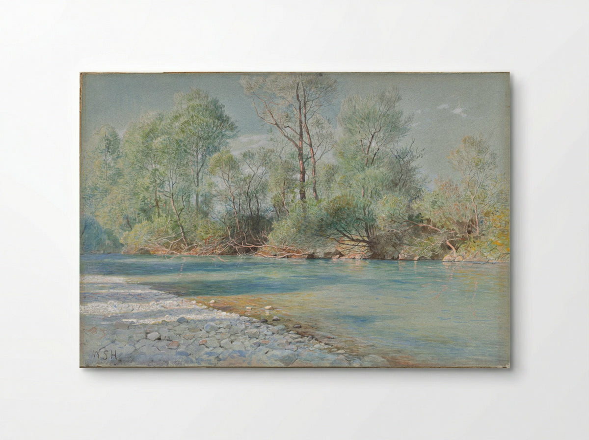 Traunstein River on the Road to Empfig, Bavaria - William Stanley Haseltine - Poster