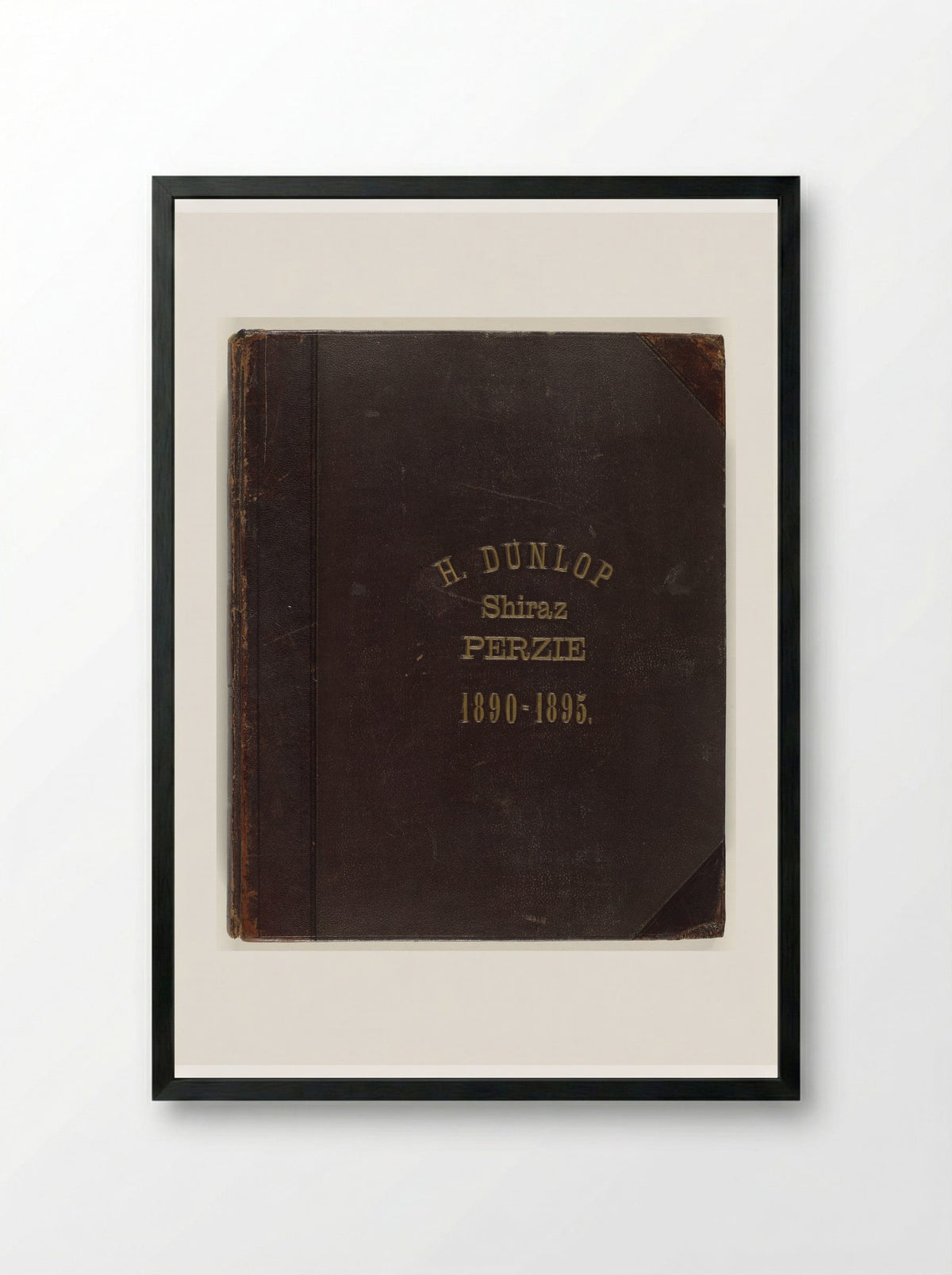 Travel Album of H. Dunlop (Cover) - Diverse Vervaardigers - Framed Print Black