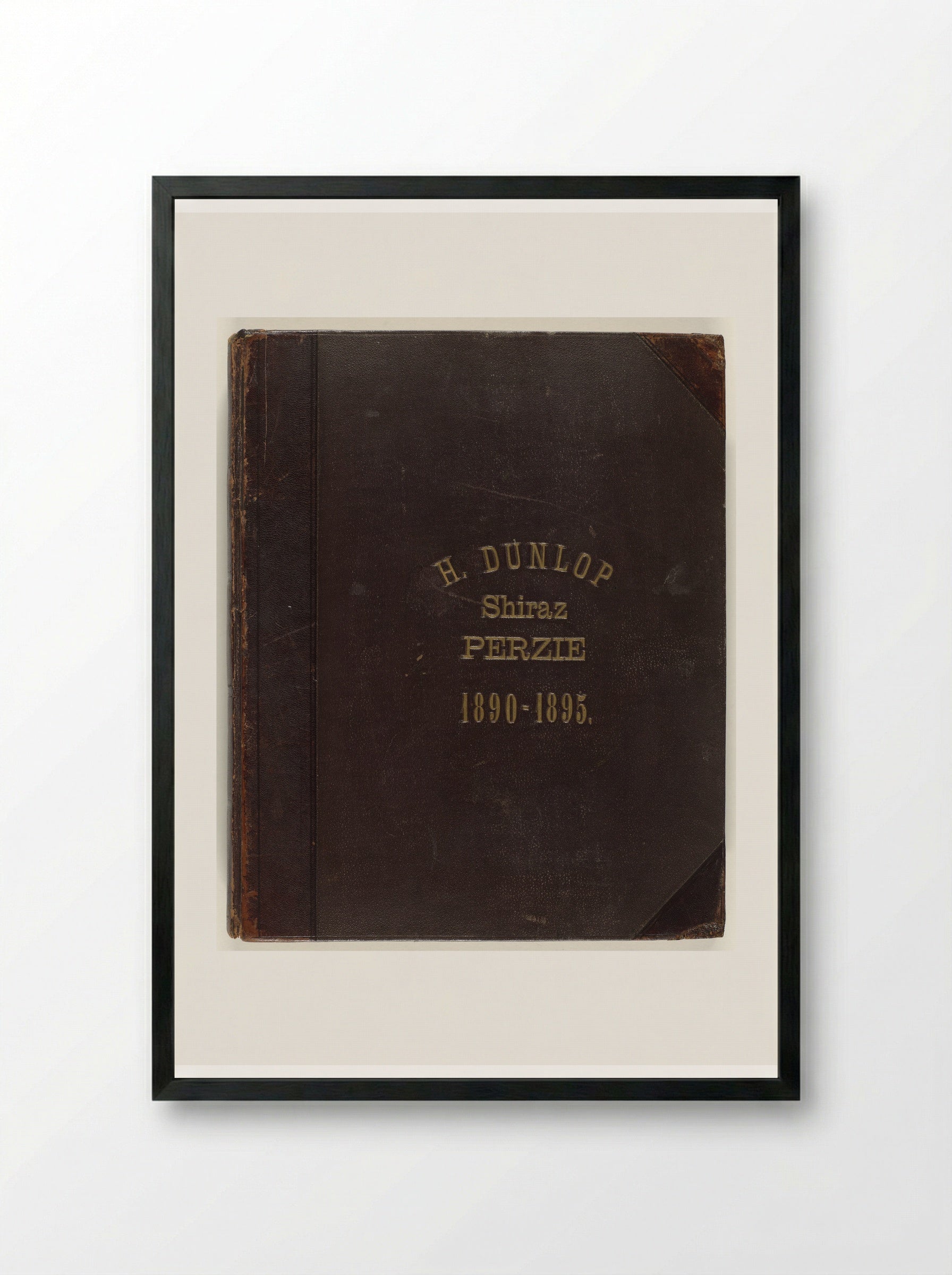 Travel Album of H. Dunlop (Cover) - Diverse Vervaardigers - Framed Print Black