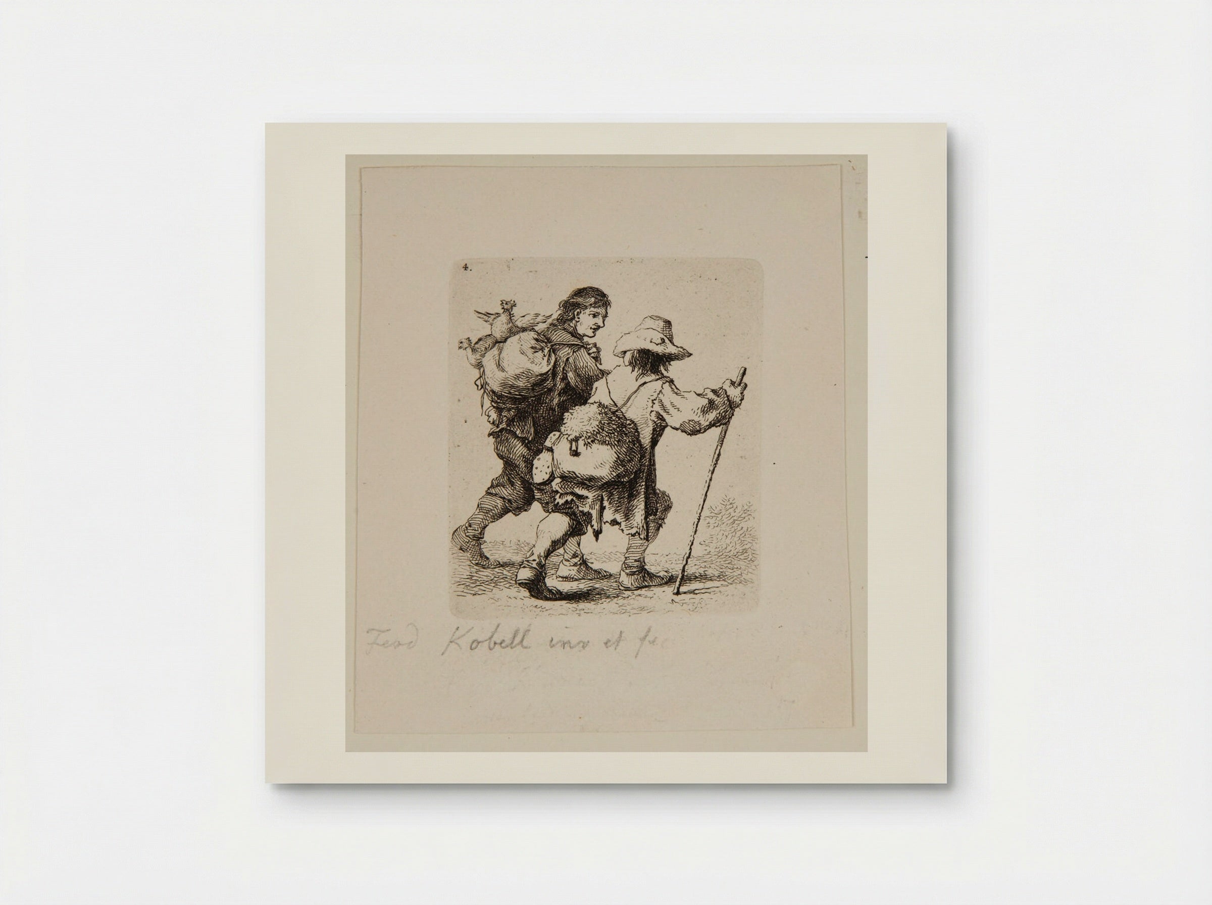 Traveller with a Knapsack - Ferdinand Kobell - Poster
