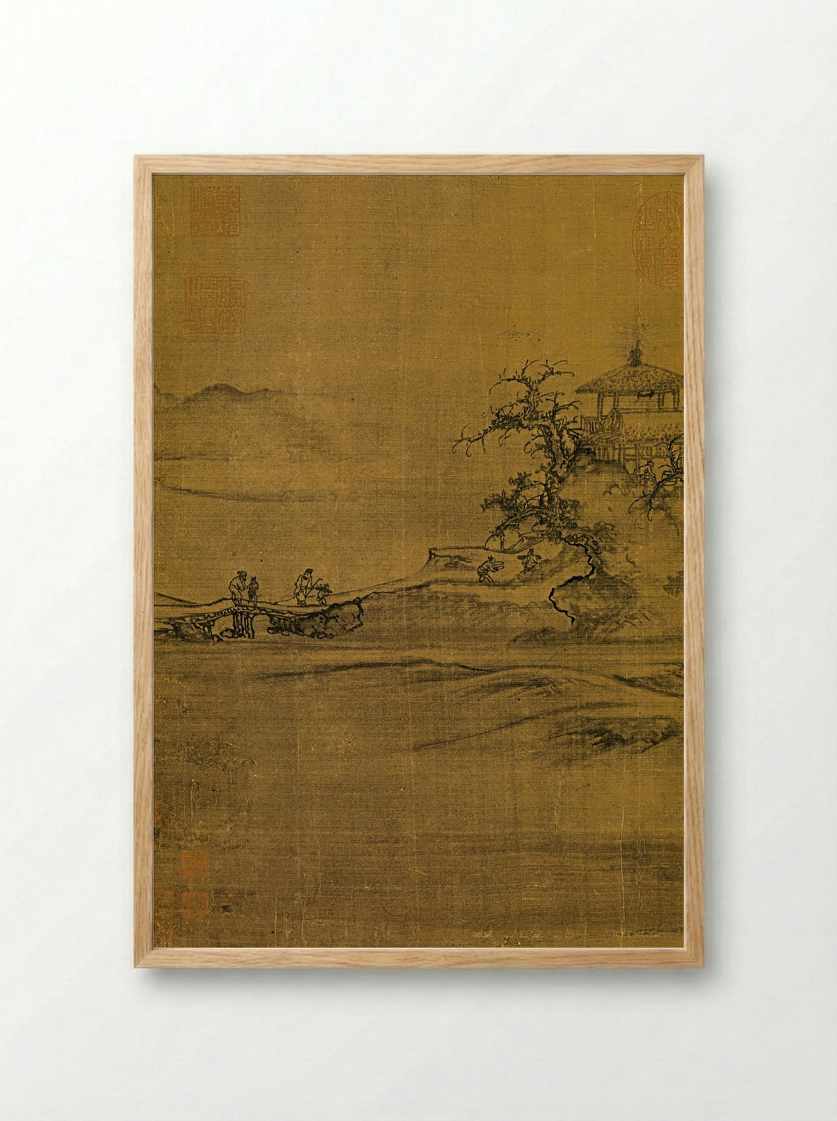 Trees (Attributed to Guo Xi) - Guo Xi - Framed Print Wood
